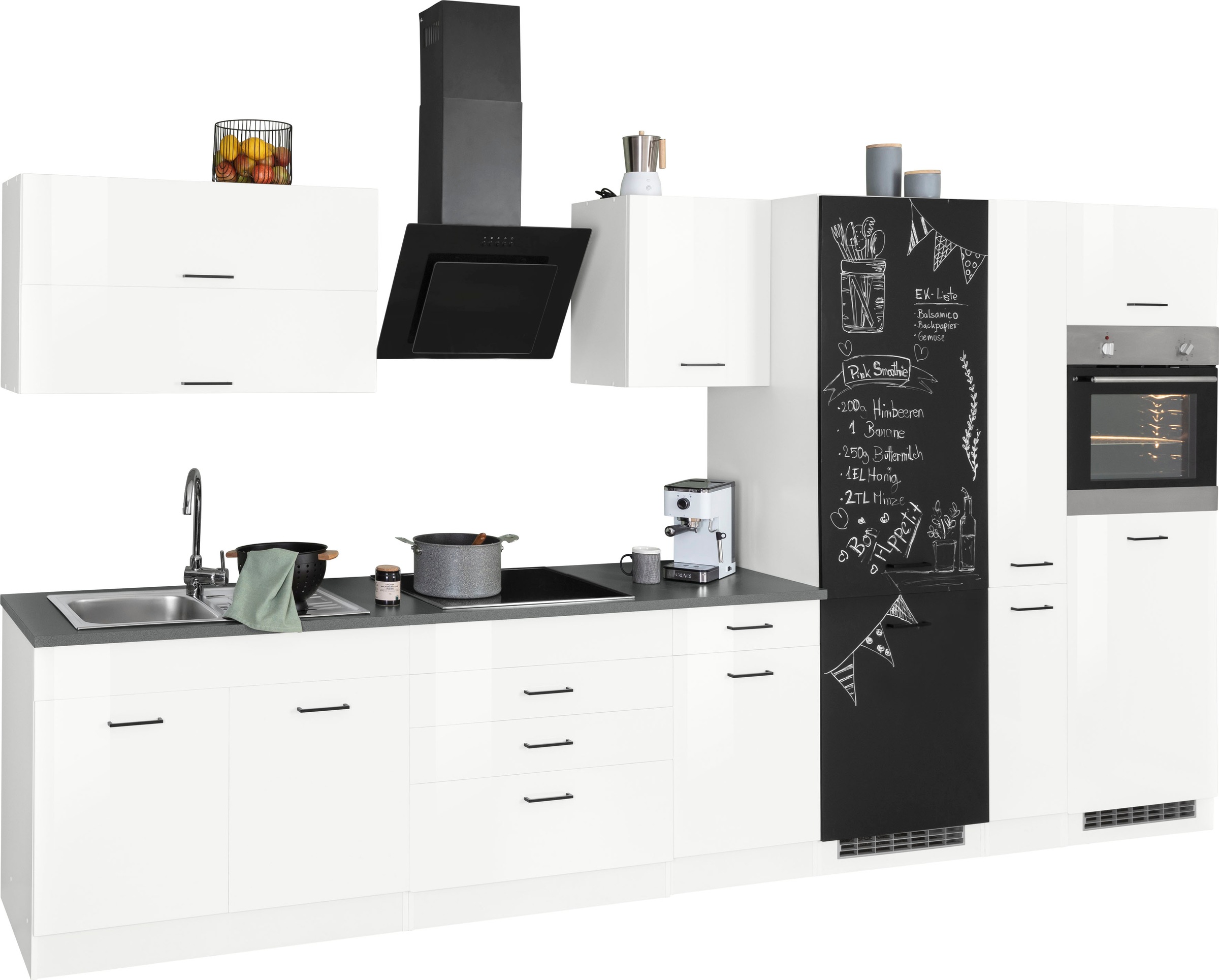 KOCHSTATION Küchenzeile »KS-Trier«, mit E-Geräten, Breite 380 cm günstig online kaufen