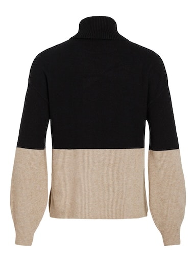 Vila Rollkragenpullover »VIRIL BLOCKING ROLL-NK L/S KNIT TOP-NOOS«, in Colorblock Optik