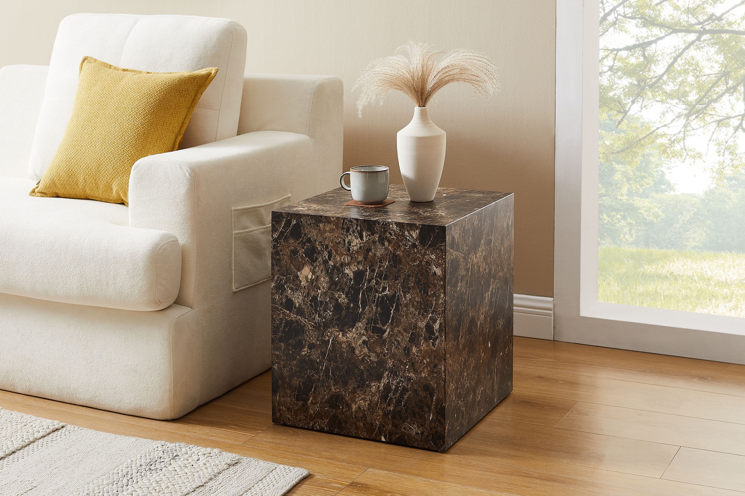 SalesFever Beistelltisch »Design-Tisch für jeden Raum« quadratisch 45x45 cm günstig online kaufen