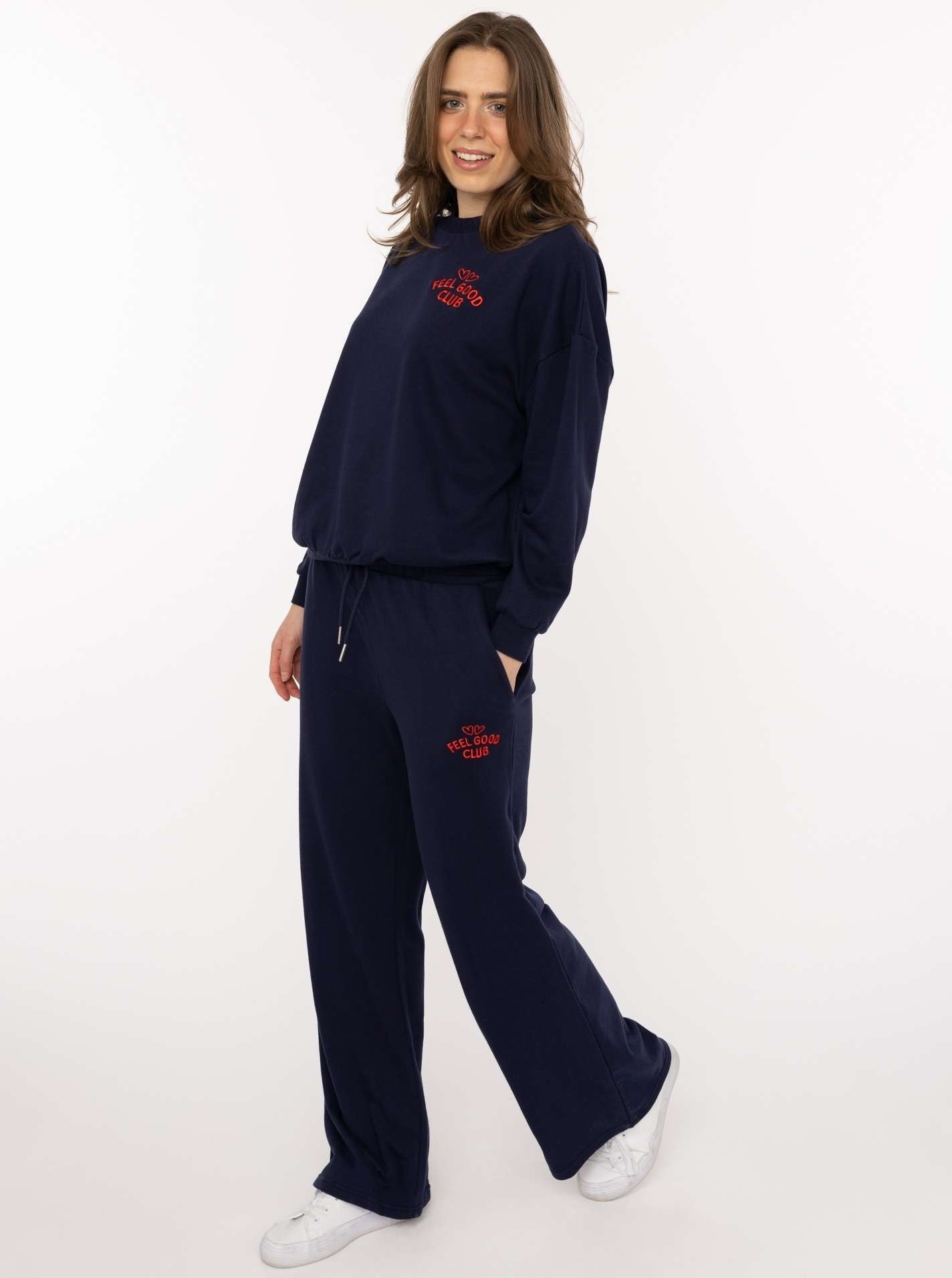 Zwillingsherz Sweathose »"Feel Good Club"«  unifarben, kleine Stickerei