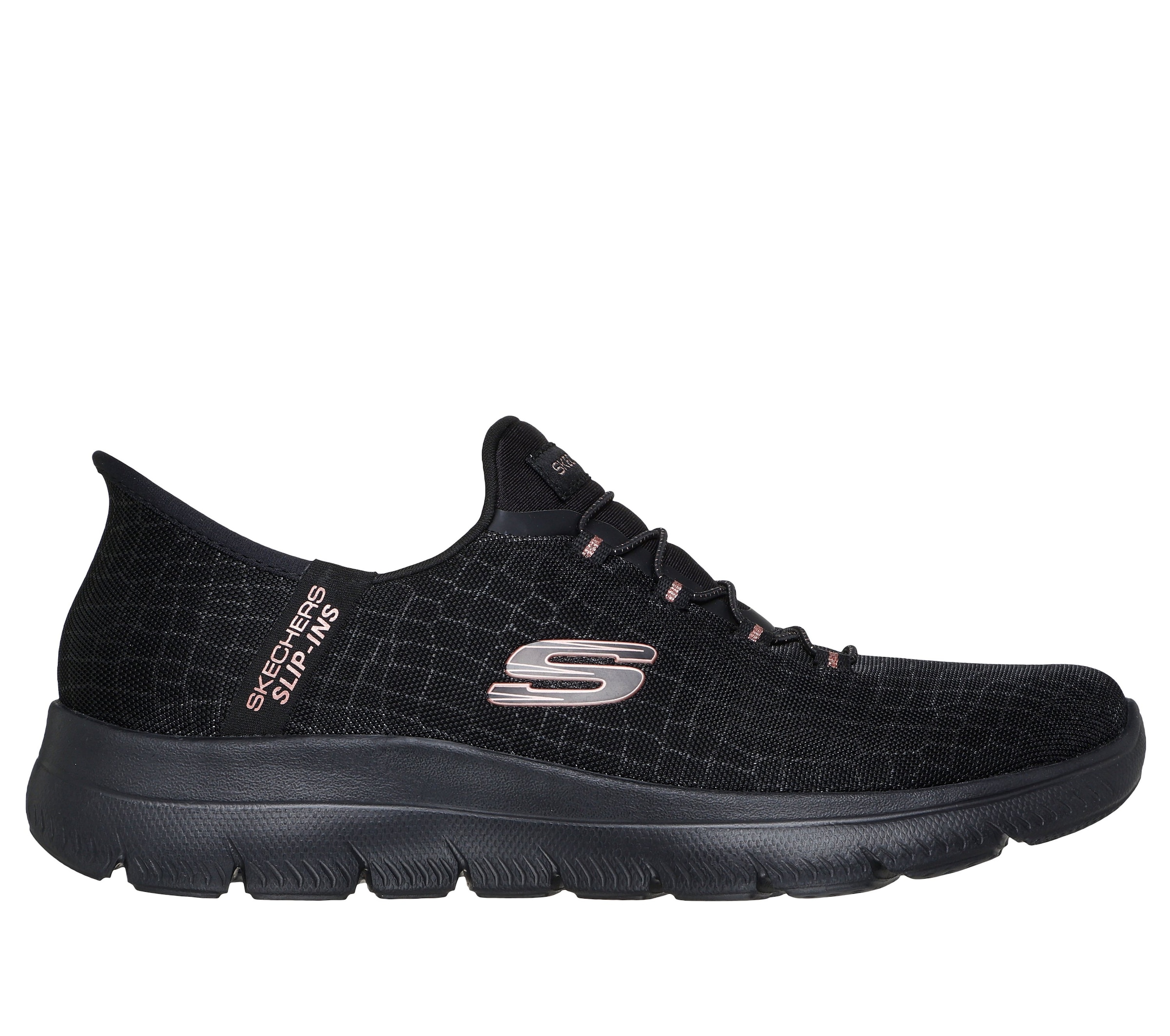 Skechers Slip-On Sneaker »SUMMITS-CLASSY NIGHT«  Slipper, Freizeitschuh mit komfortabler Heel Pillow Funktion