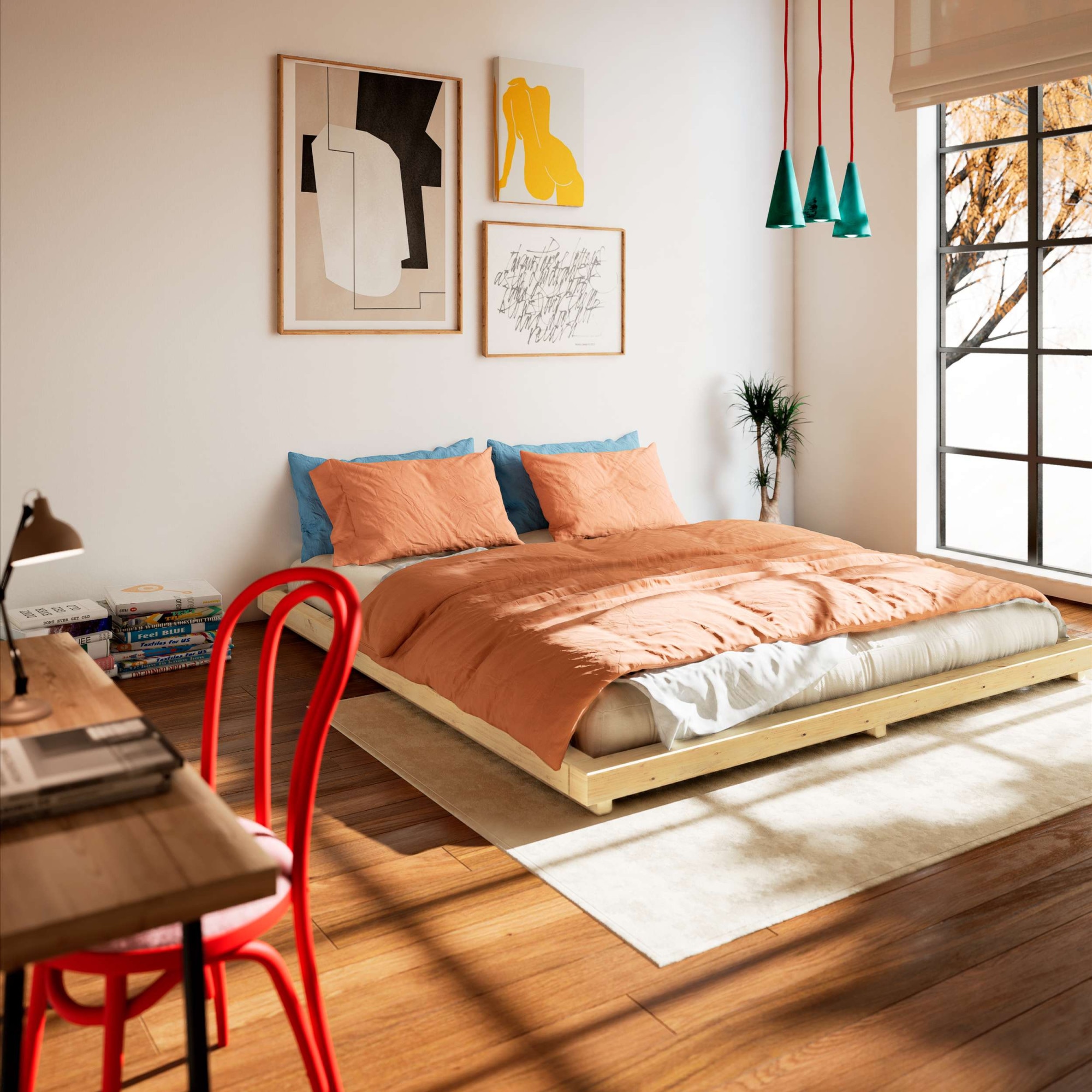 Karup Design Bettgestell »FSC® Massivholz Futonbett, excl. Matratze, mit Lattenrost« Minimalistisches Design, ein zeitloser Klassiker für moderne Räume