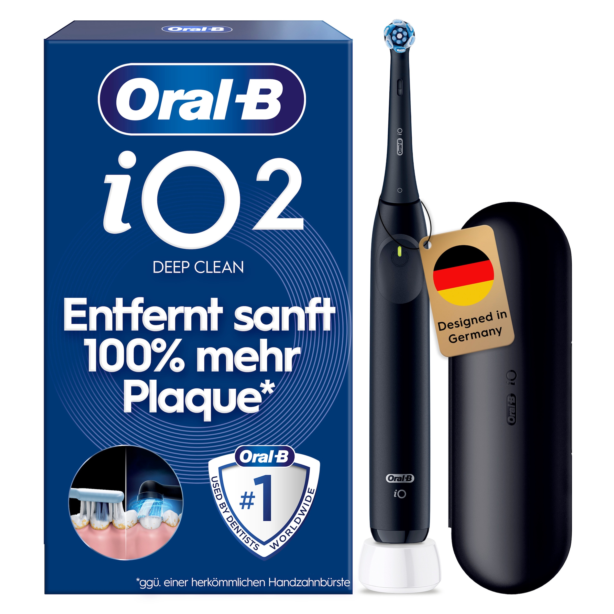 Oral-B Elektrische Zahnbürste »iO Series 2« 1 Stk. Aufsteckbürsten für die ultimative Reinigung , Reise-Etui