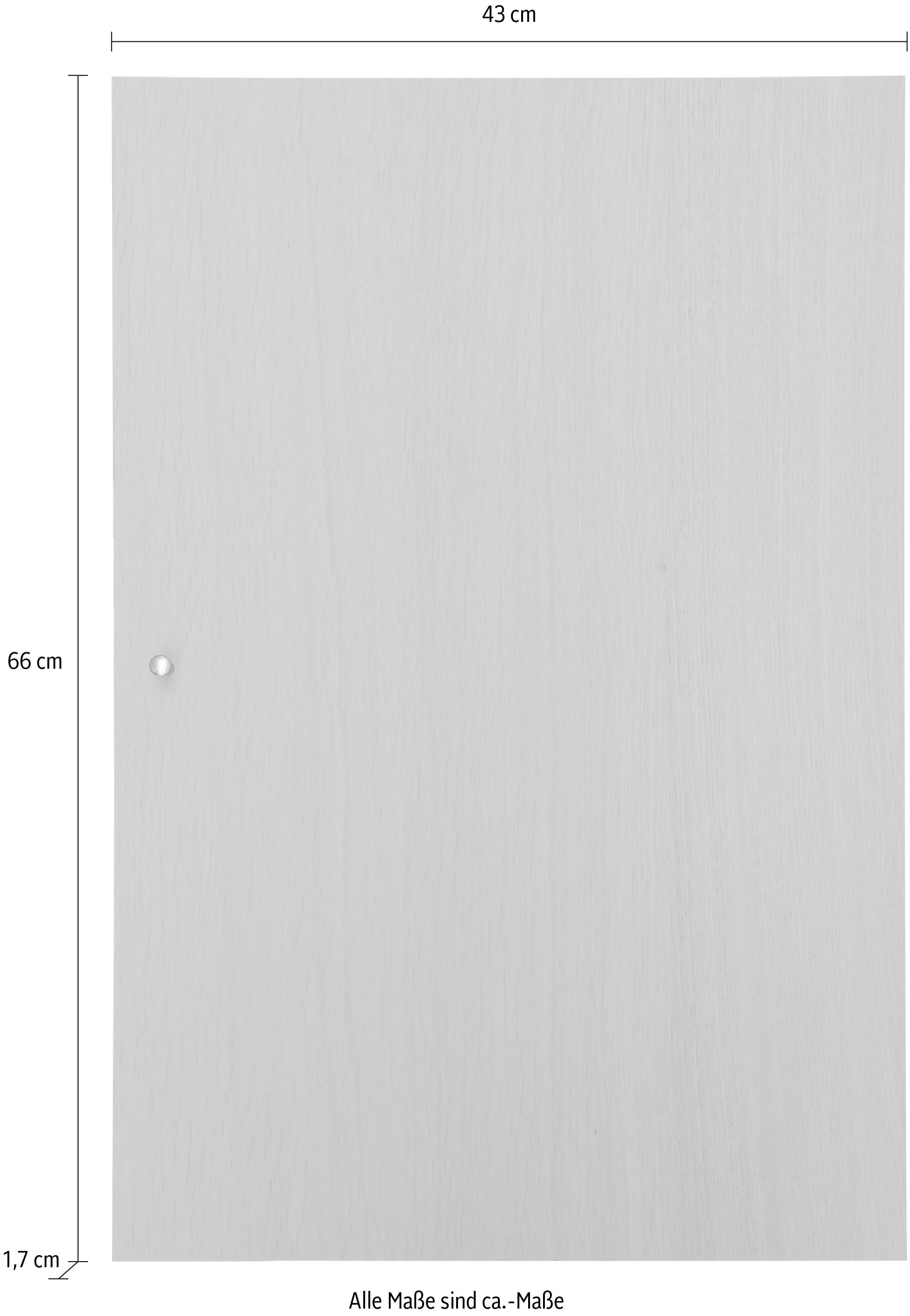 Hammel Furniture Türfront »Mistral Kubus 064, Tür passend zur Sideboard & Bücherregal«, (1 St.), für Korpus 028 und 031, Blick nach rechts oder links, Breite: 43 cm