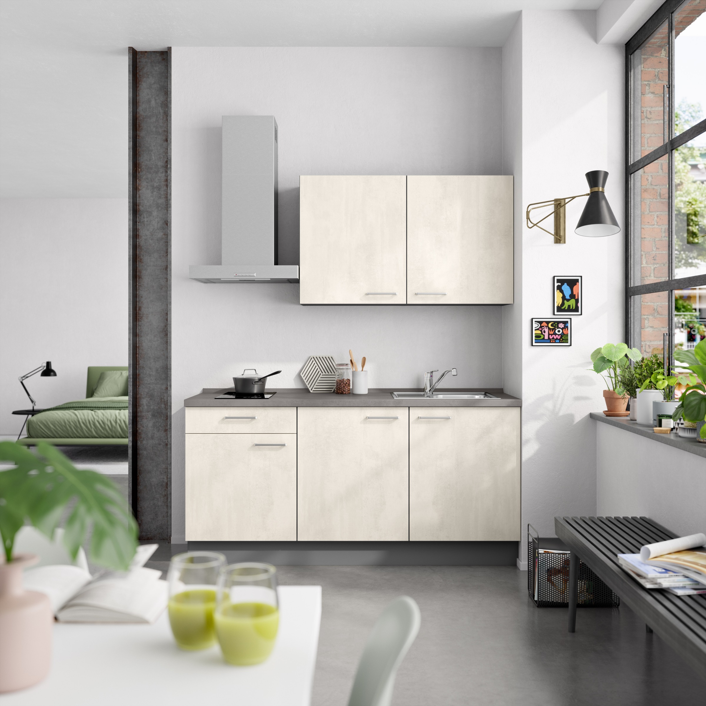 nobilia® Küchenzeile »"Riva I"«, vormontiert, Ausrichtung wählbar, Breite 180 cm, wahlw. mit E-Geräten
