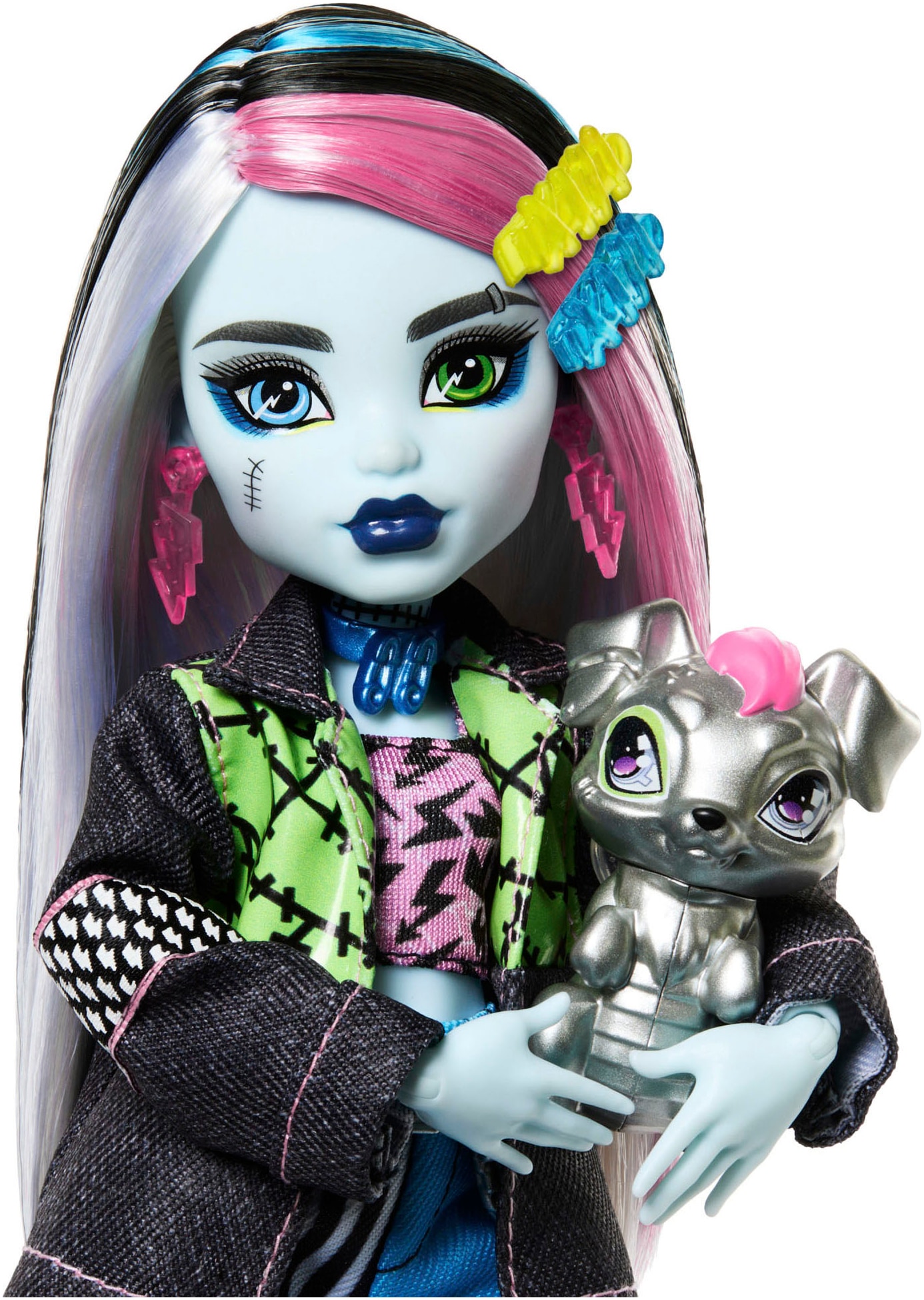 MonsterHigh™ Anziehpuppe »Frankie Stein mit Haustier Watzie«