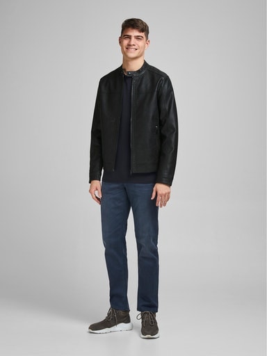 Jack & Jones Lederimitatjacke »JJEWARNER JACKET NOOS«
