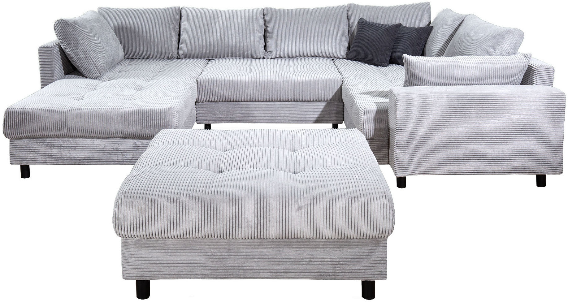 COLLECTION AB Wohnlandschaft »Toni U-Form mit Armlehne« inkl. Hocker und Zi günstig online kaufen