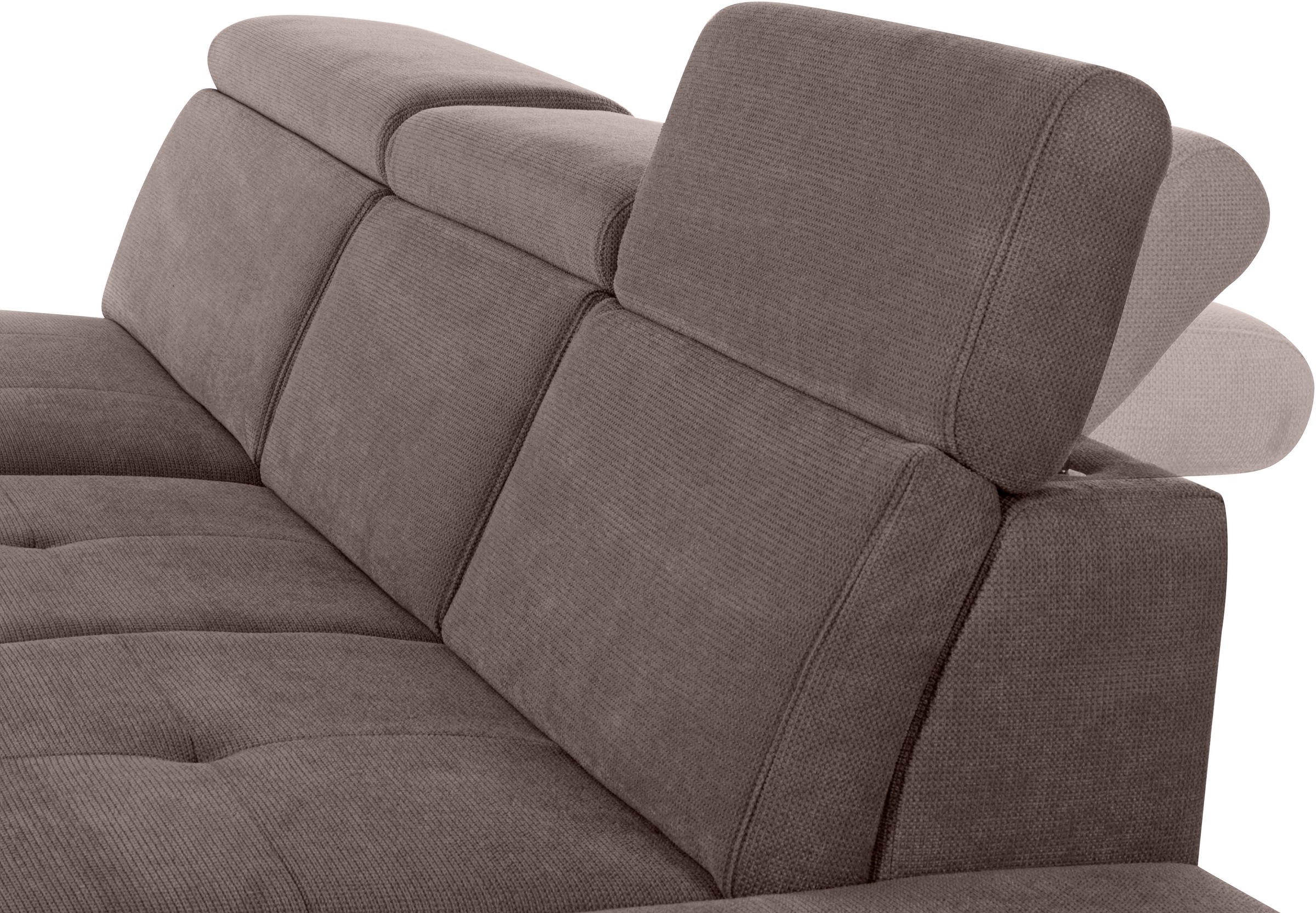 INOSIGN Ecksofa »Cardiz L-Form«, inkl.Kopfteilverstellung und Federkern wahlweise mit Bettfunktion