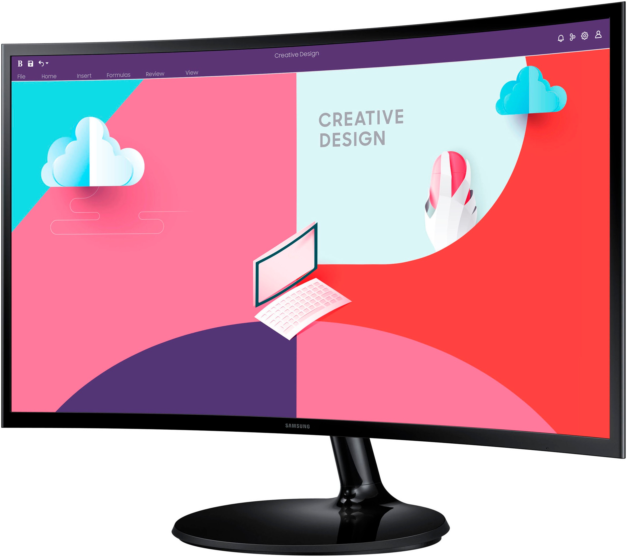 Samsung Curved-LED-Monitor »S24C364EAU«, 59 cm/24 Zoll, 1920 x 1080 px, Full HD, 4 ms Reaktionszeit, 75 Hz
