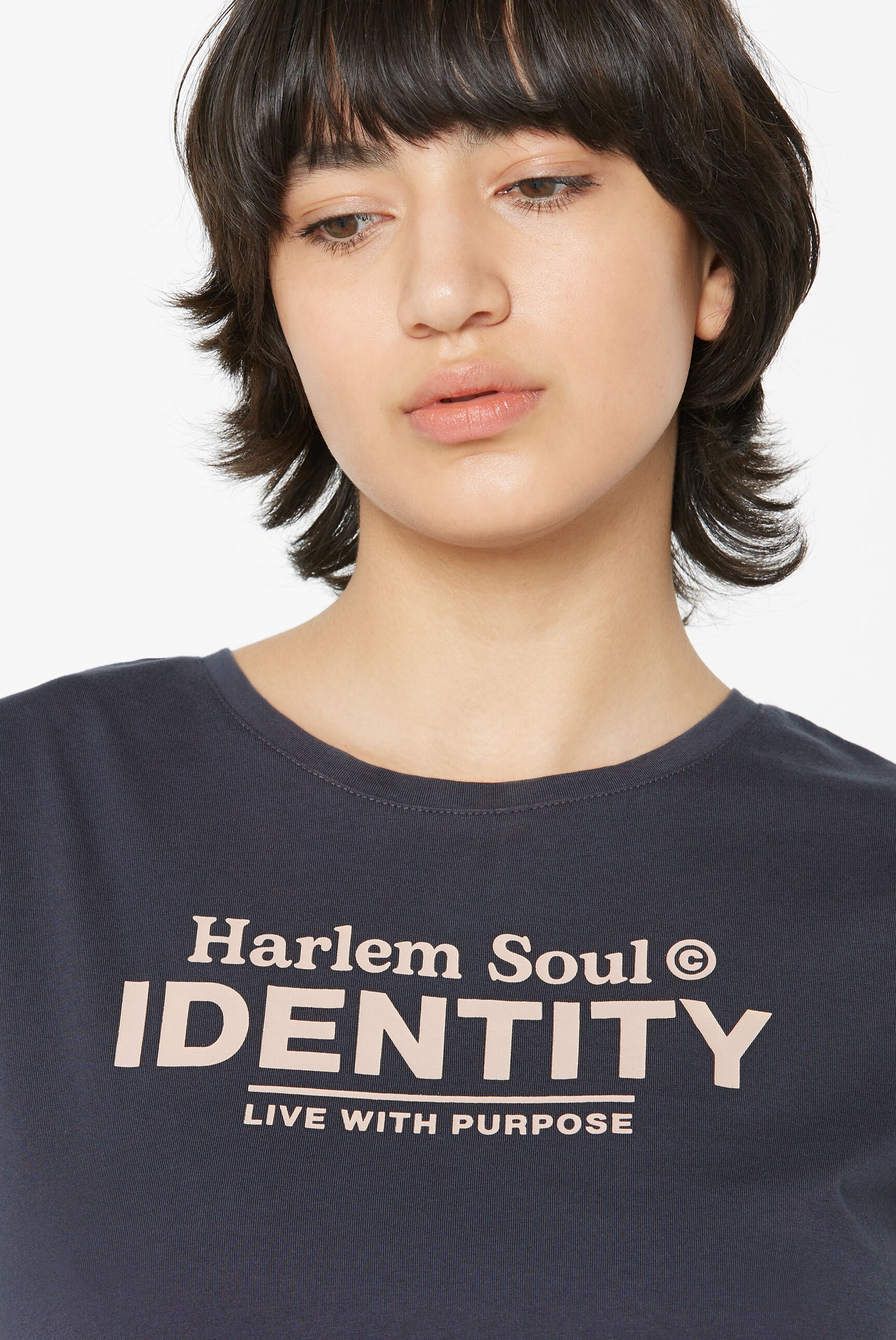 Harlem Soul Rundhalsshirt, mit längerer Rückenpartie