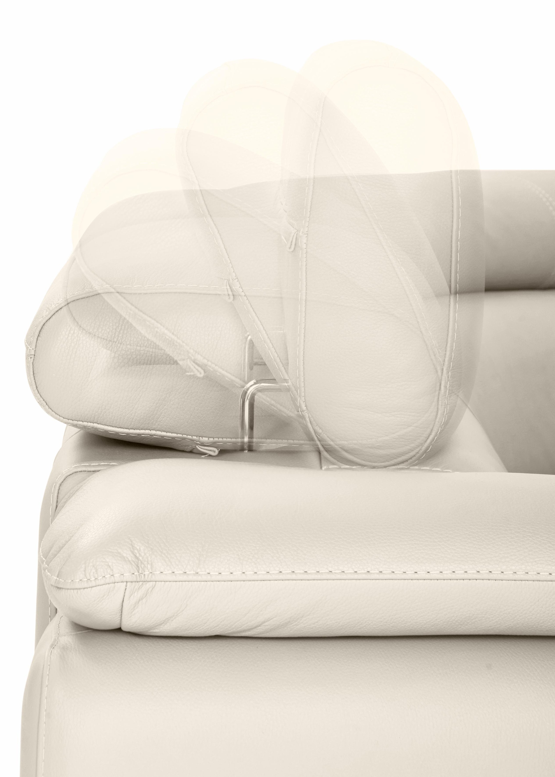CALIA ITALIA Wohnlandschaft »Magic, italienisches Sofa zum Träumen, erstklassiger Sitzkomfort«, verstellbaren Kopfstützen zum Relaxen, in 2 Lederqualitäten, U-Form