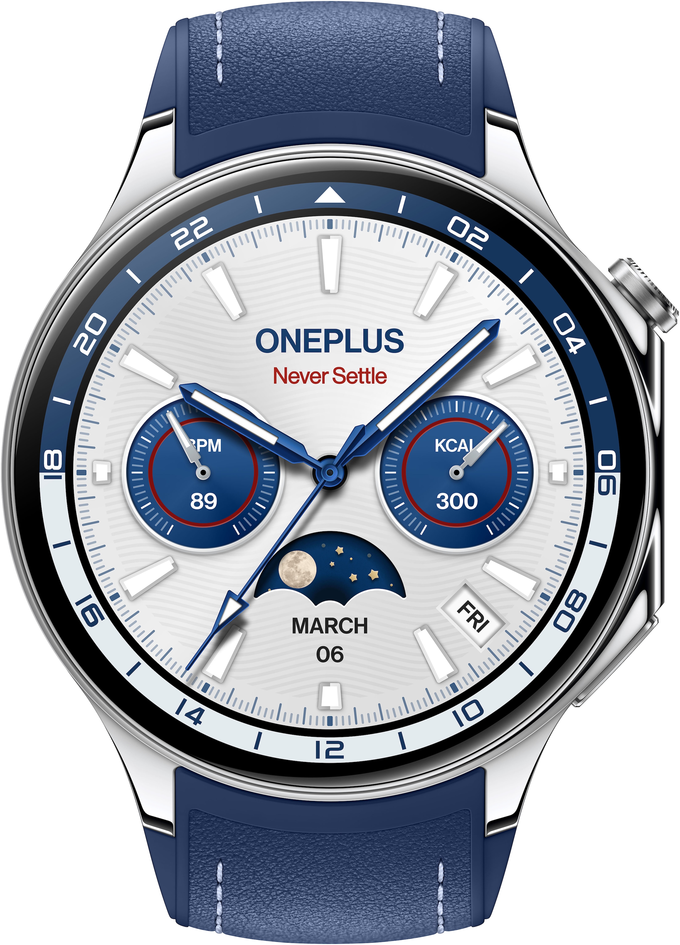 OnePlus Smartwatch »Watch 2 Nordic Blue Edition«(/ 1,43 ″) Wear OS 4 + RTOS