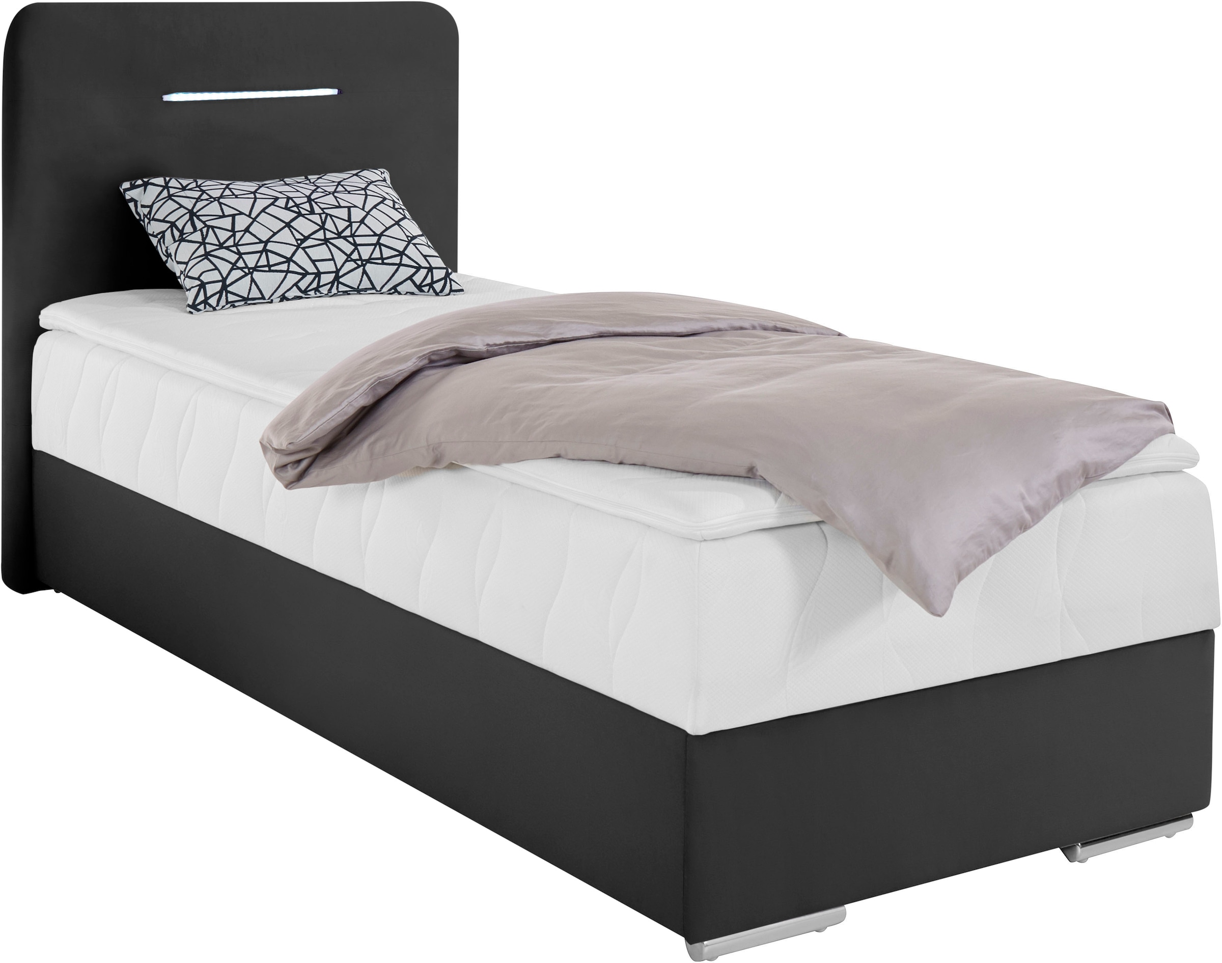 COTTA Boxbett »Lighstar«, inklusive LED-Beleuchtung, Topper, Bettkasten und Zierkissen