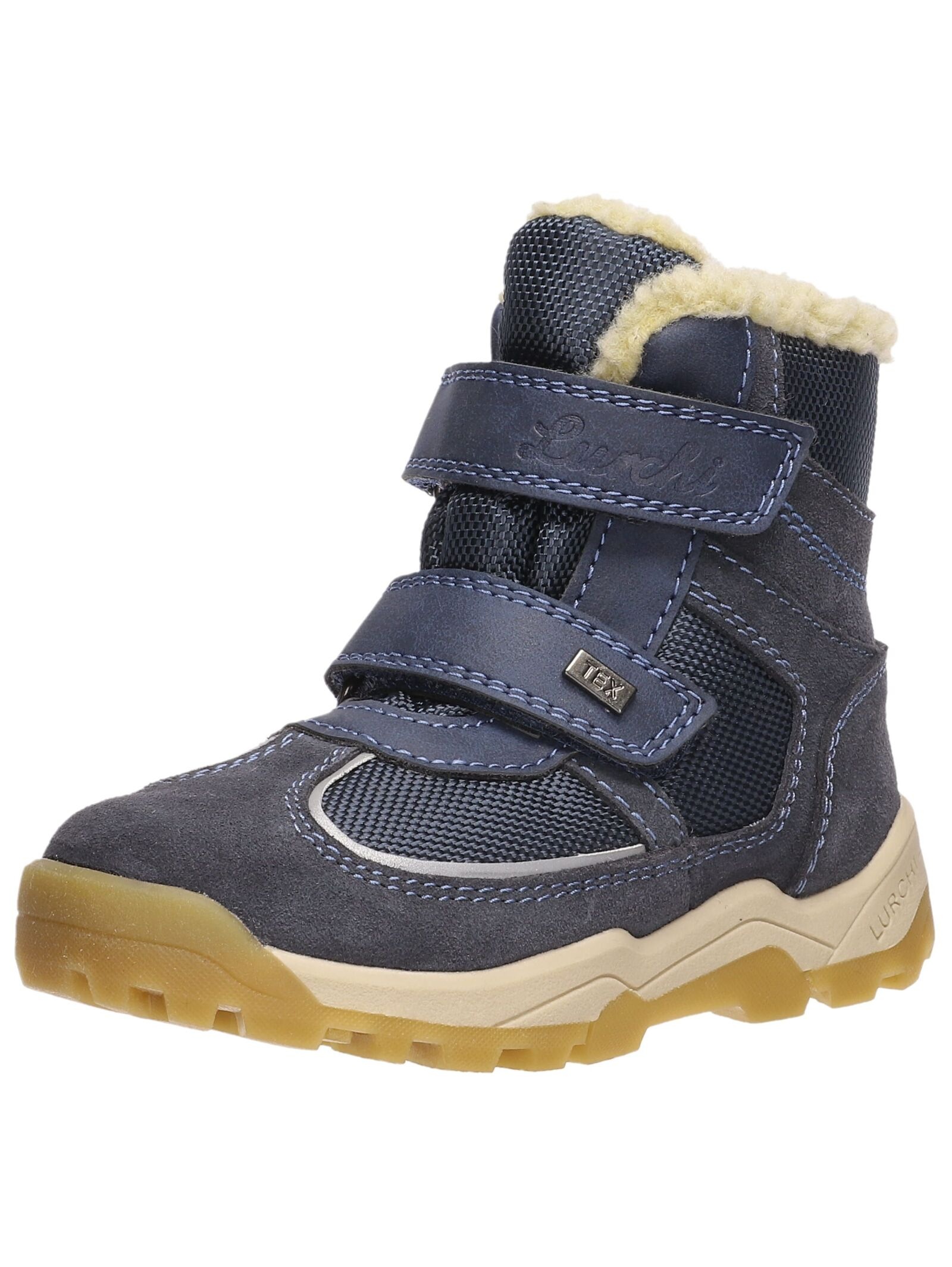LURCHI Stiefelette »Stiefelette Veloursleder/Textil« Navy 30 30 Verschluss: Klettverschluss