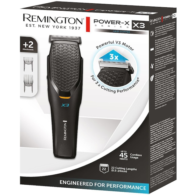 Remington Haarschneider »Power-X Series HC3000«, 2 Aufsätze, mit  Längeneinstellrad, abnehm- und abwaschbare Klingen im Online-Shop bestellen