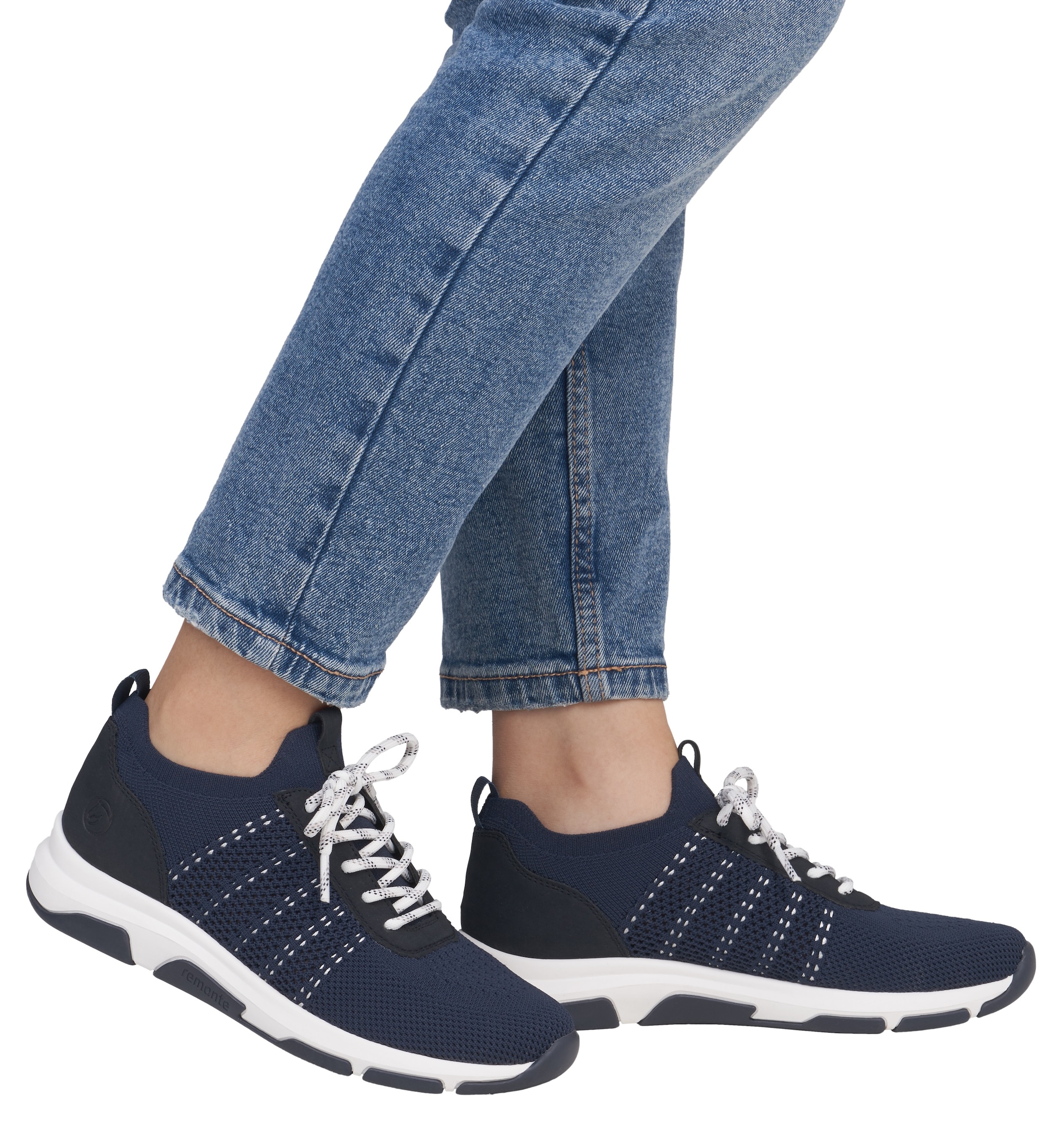 Remonte Slip-On Sneaker, Freizeitschuh, Halbschuh, Slipper, Schlupfschuh mit Anziehlaschen