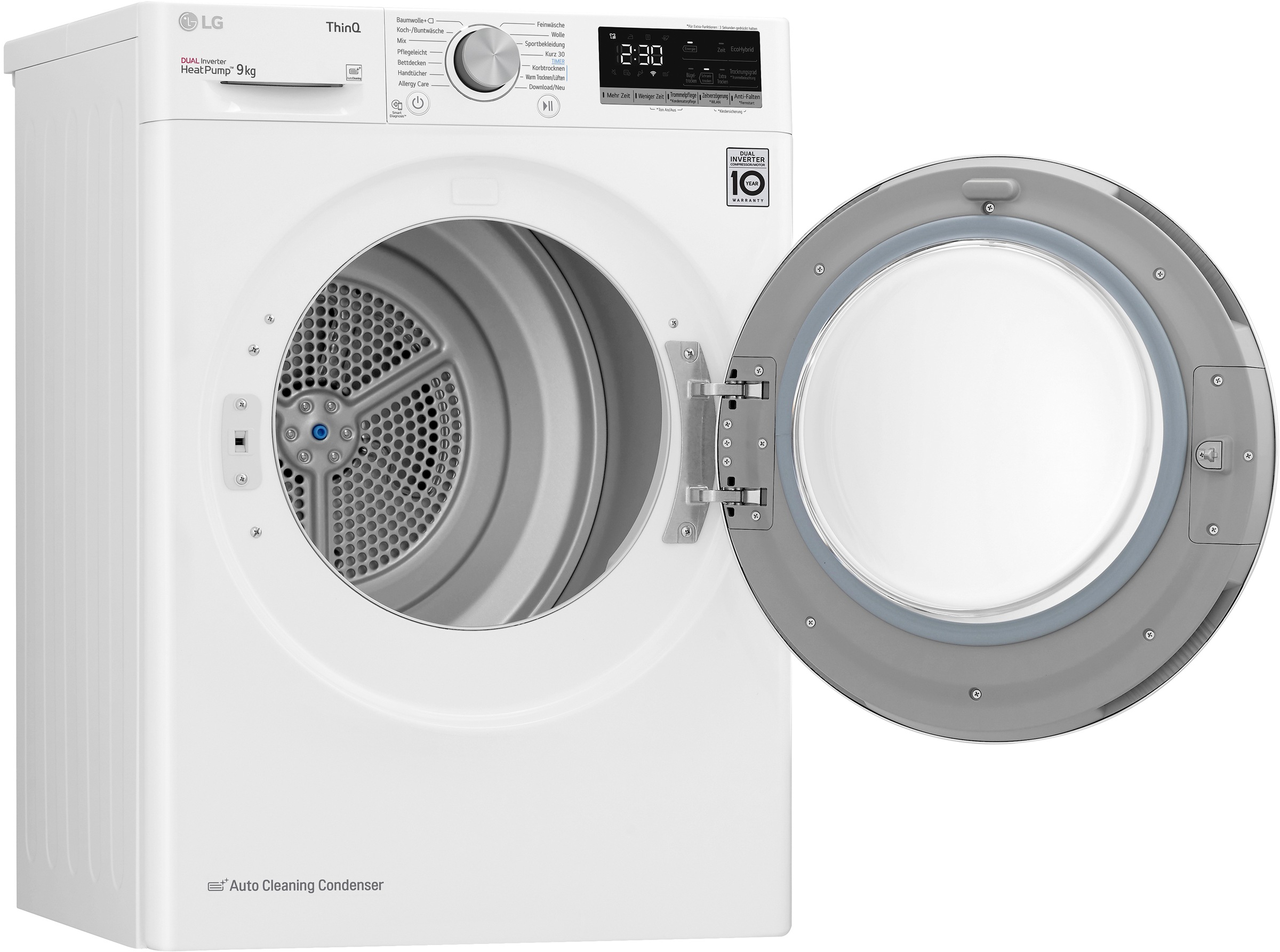 LG Wärmepumpentrockner »V5RT9N«, 9 kg, Super leiser und langlebiger Kompressor