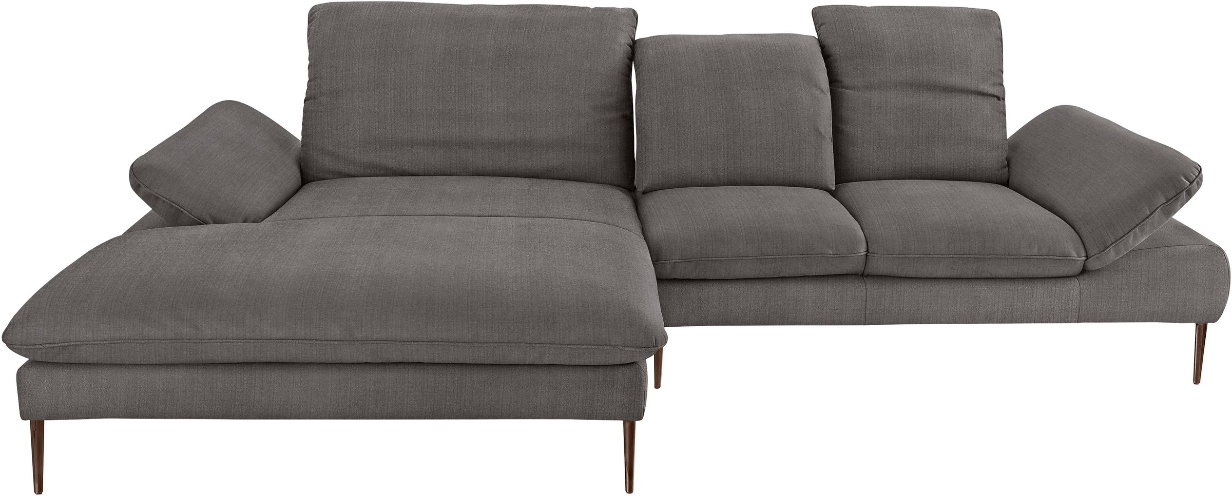 W.SCHILLIG Ecksofa »enjoy&MORE, Designsofa, bequem, zeitlos und elegant, L-Form«, Sitztiefenverstellung, Füße bronze pulverbeschichtet, Breite 310 cm