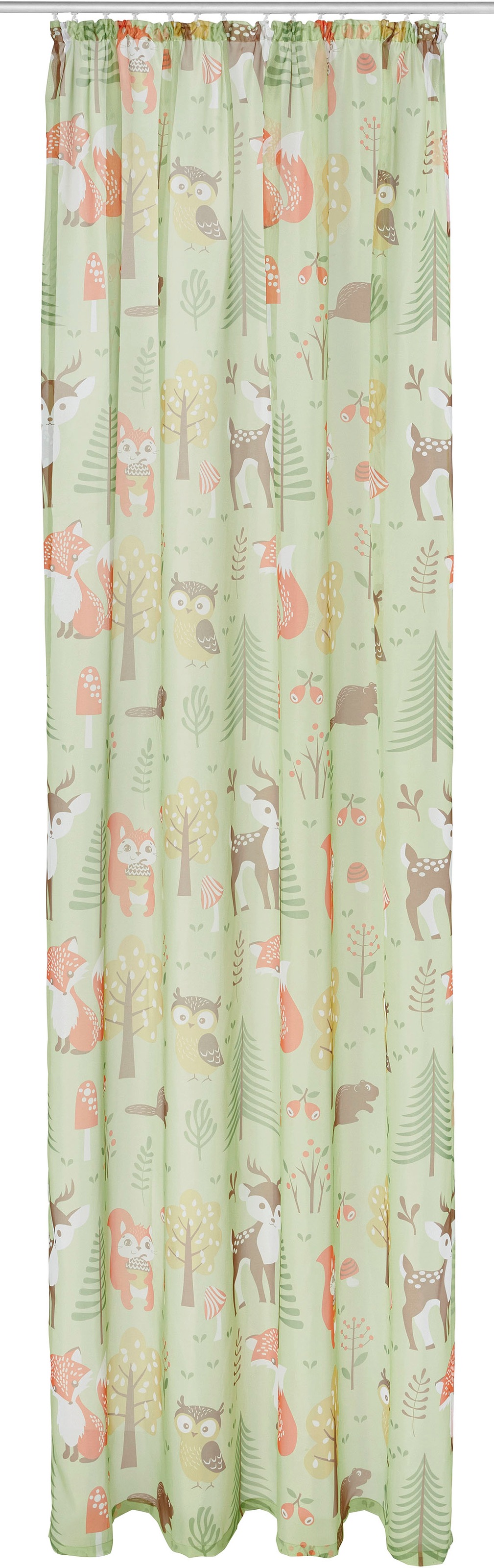 my home Gardine »Waldtiere«, (1 St.), Kindergardine, bedruckt, verschiedene günstig online kaufen