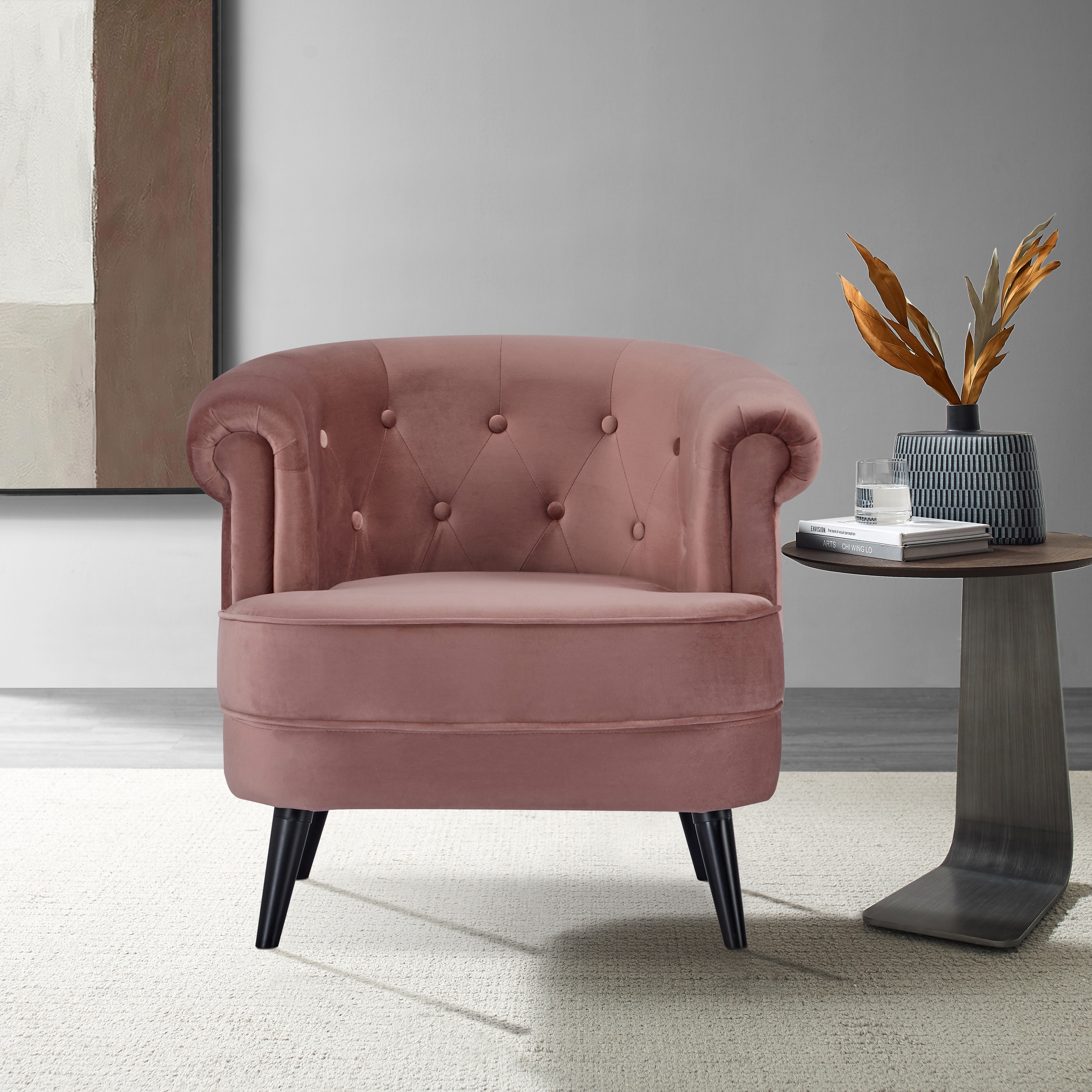 Home affaire Sessel »LIENZ traumhafter Loungesessel in Chesterfield-Optik,«, Sessel für Wohnzimmer in softem Samtvelours