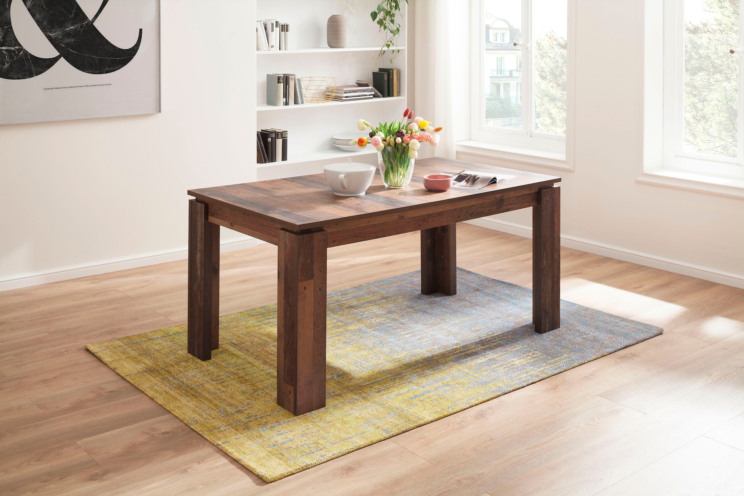 Home affaire Esstisch »Tanum« Ausziehbarer Esszimmertisch 160-200 cm - Maße (B/T/H) 160/90/77 cm