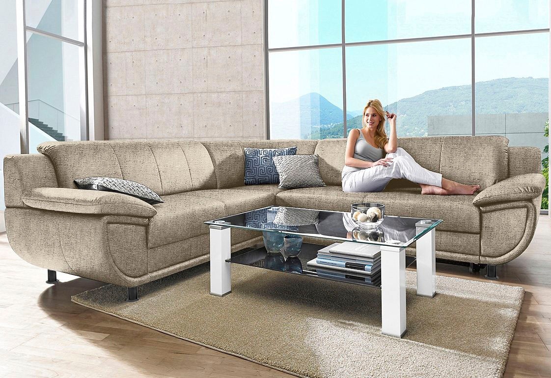 TRENDMANUFAKTUR Ecksofa »Rondo wahlweise mit Schlaffunktion, 267x247 cm (Bx günstig online kaufen