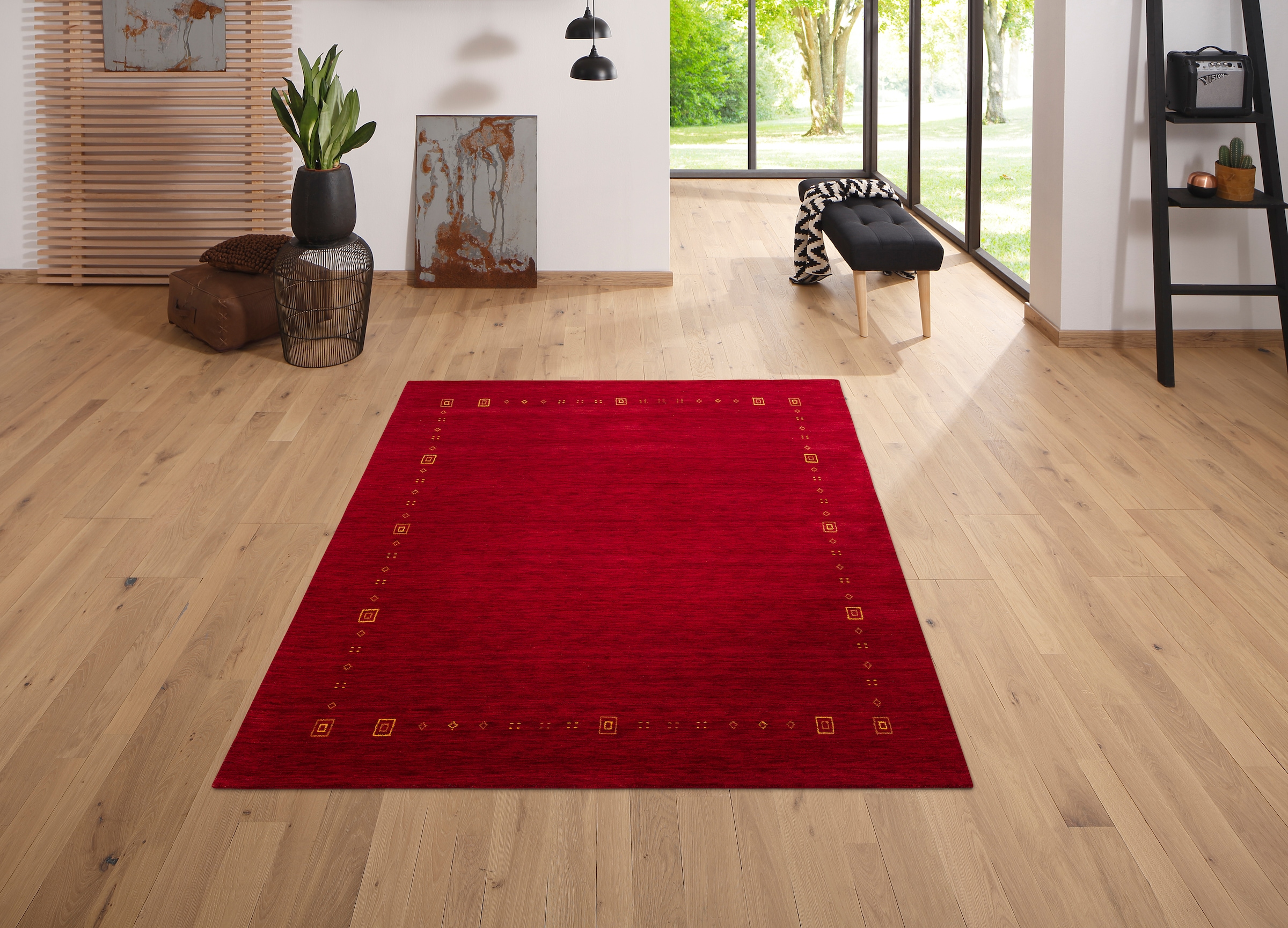 OTTO home Wollteppich »Felia« rechteckig 12 mm Höhe reine Wolle, handgewebt günstig online kaufen