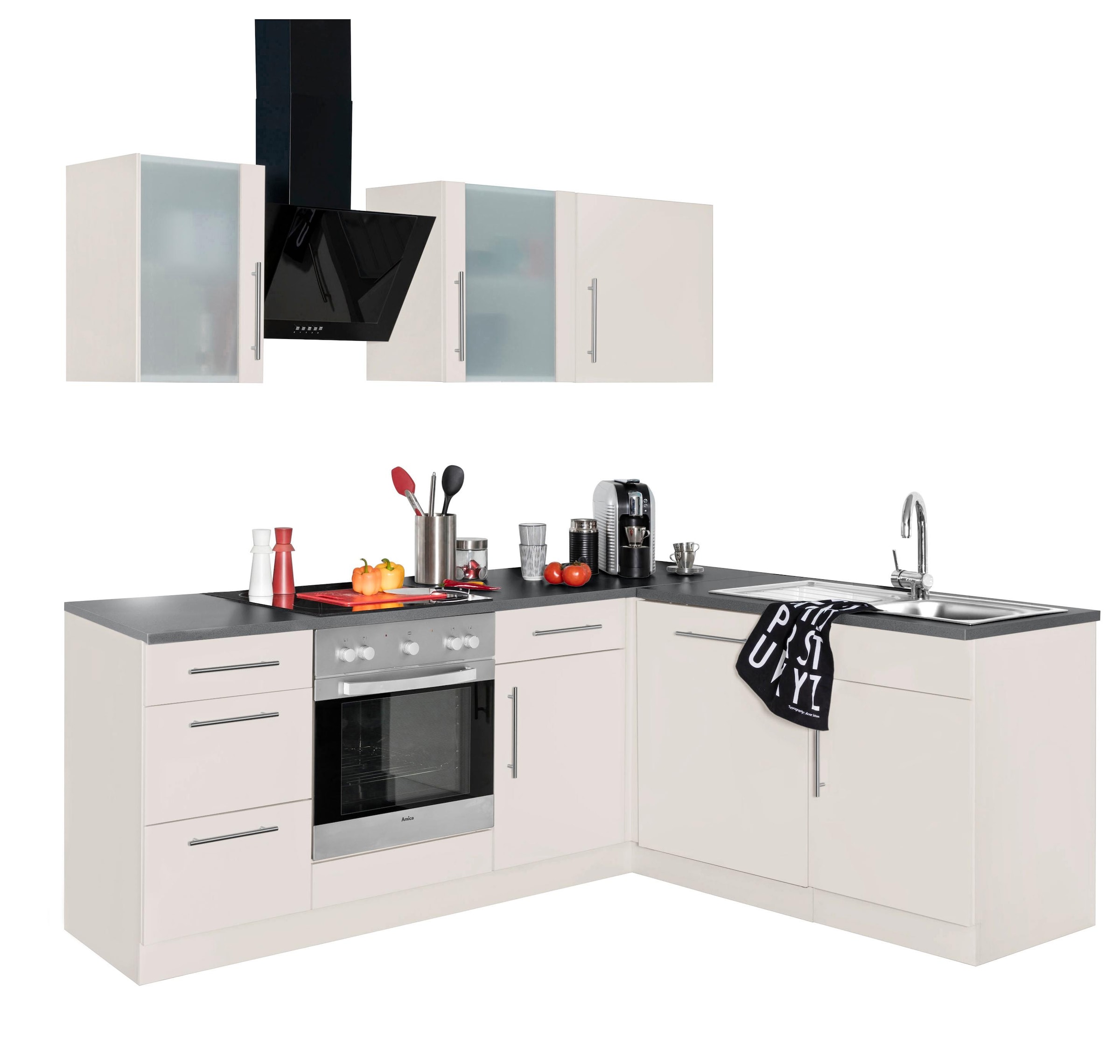 wiho Küchen Winkelküche »Cali« ohne E-Geräte, Stellbreite 220 x 170 cm