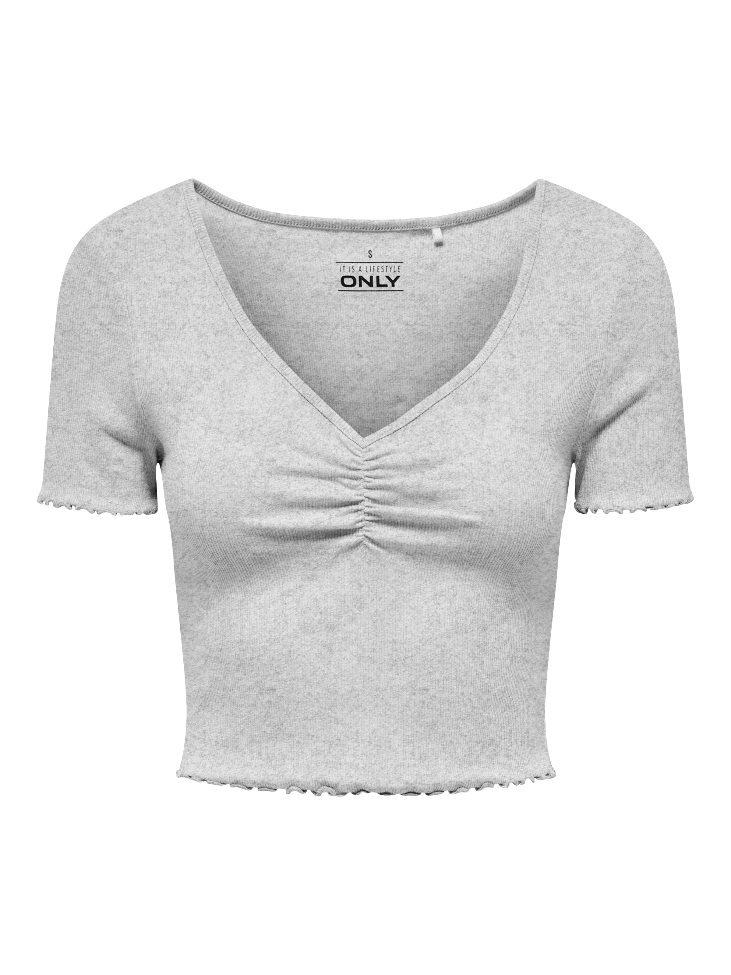 ONLY Kurzarmshirt »ONLBETTY S/S V-NECK TOP CC JRS«