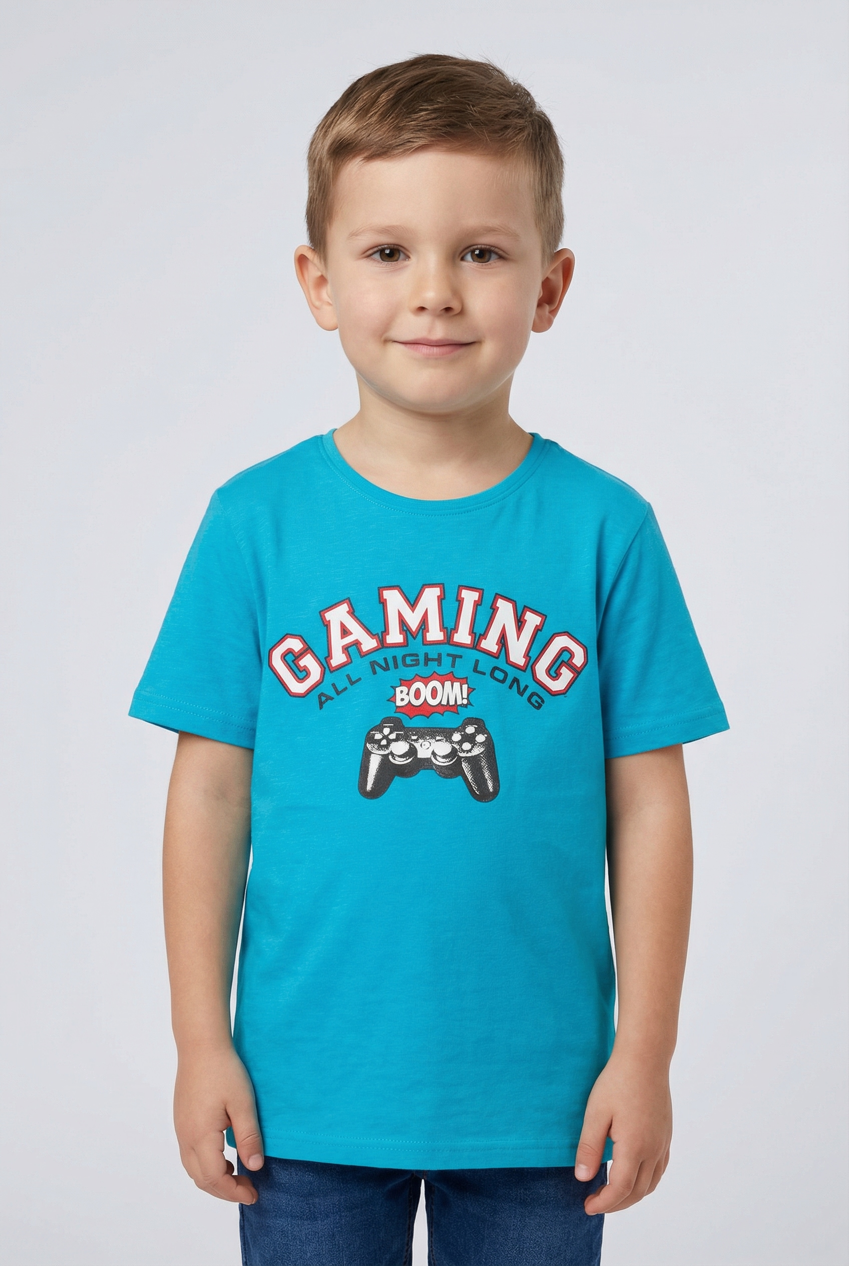 bonprix T-Shirt Packung, 2 Stk. bequeme Passform, Kurzarm, mit Frontdruck, aus Baumwolle