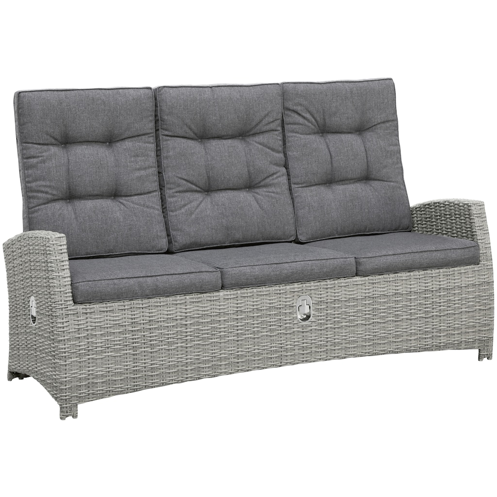 KONIFERA Garten-Essgruppe »Monaco«, (Set, 24 tlg., 4x Sessel, 1x 3er Sofa, 2x Hocker, 1x Tisch 200x100x75cm)