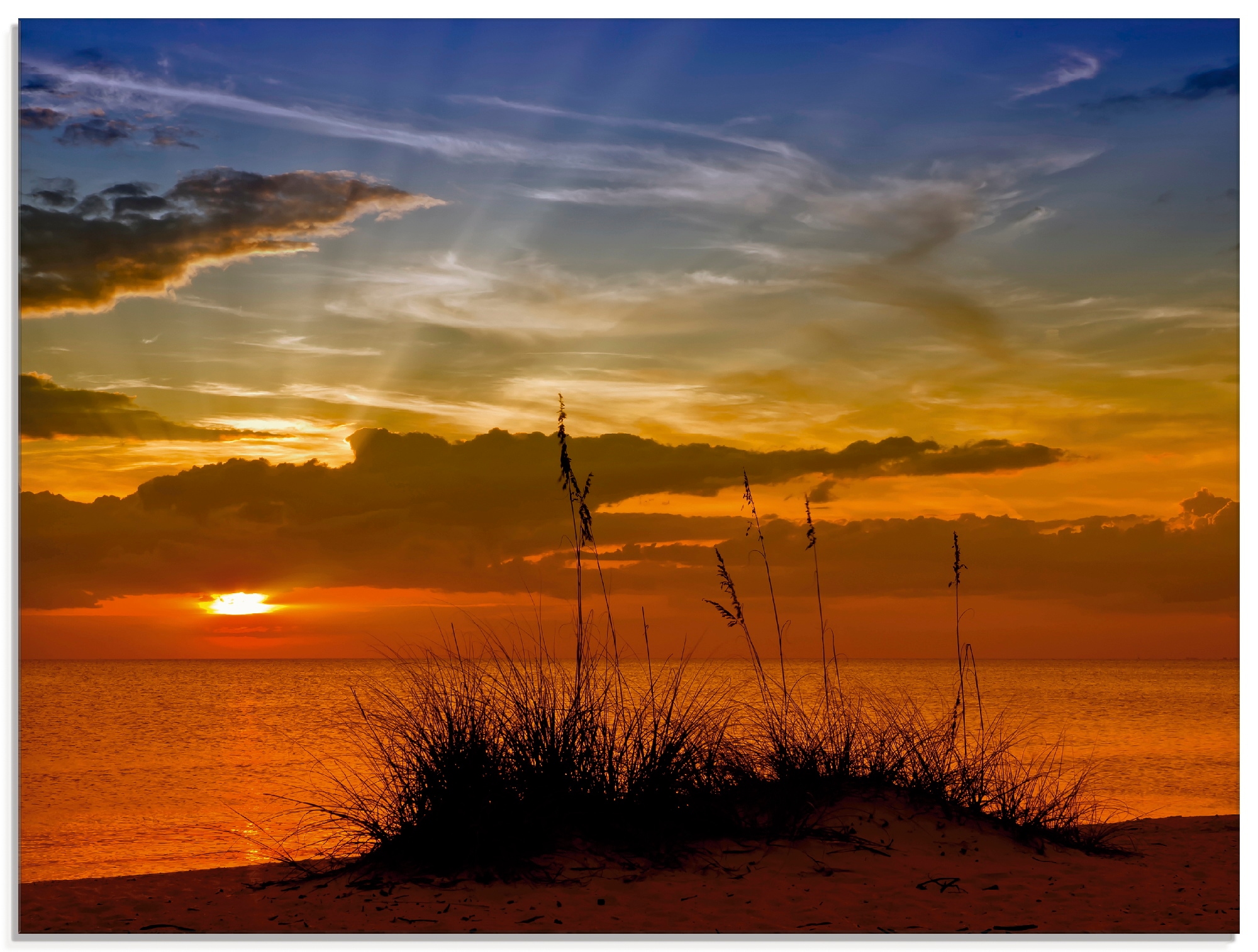 Artland Glasbild »Herrlicher Sonnenuntergang«, Sonnenaufgang & -untergang, günstig online kaufen