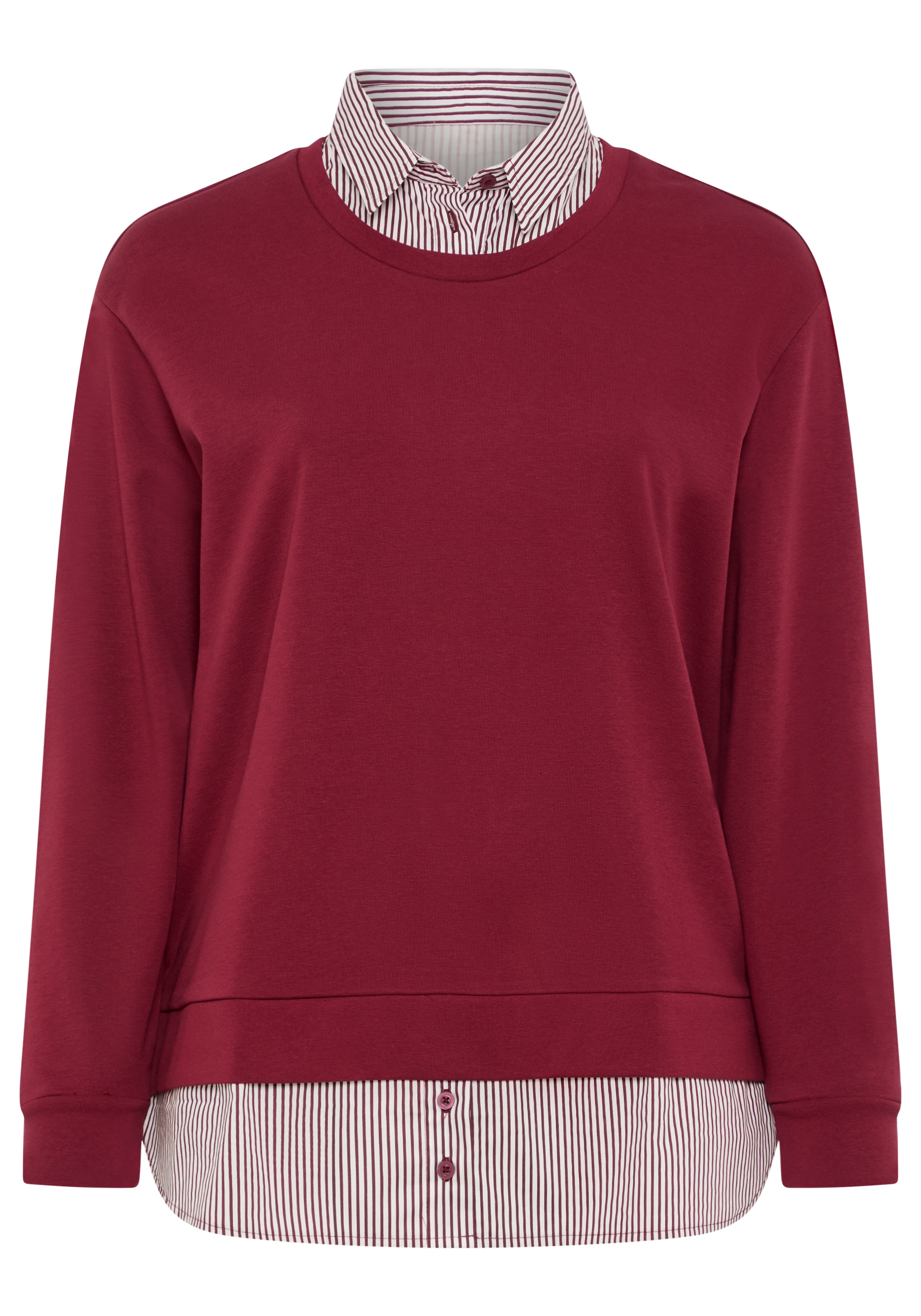 Laura Scott CURVE Sweater »Große Größen«, mit elegantem Bluseneinsatz
