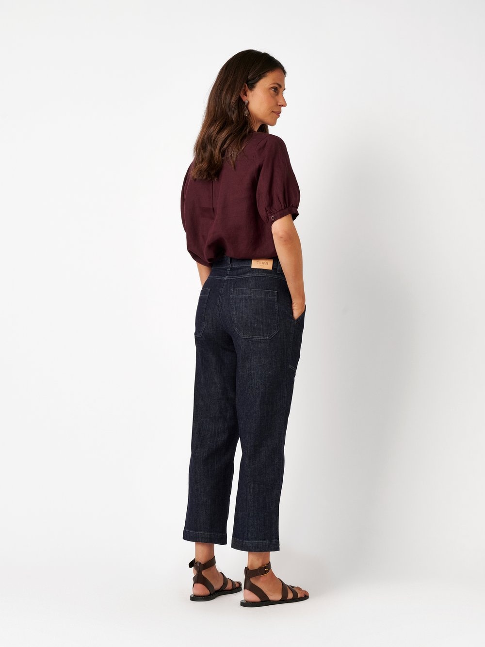 TONI 7/8-Jeans mit Stretch und im Cargo-Stil