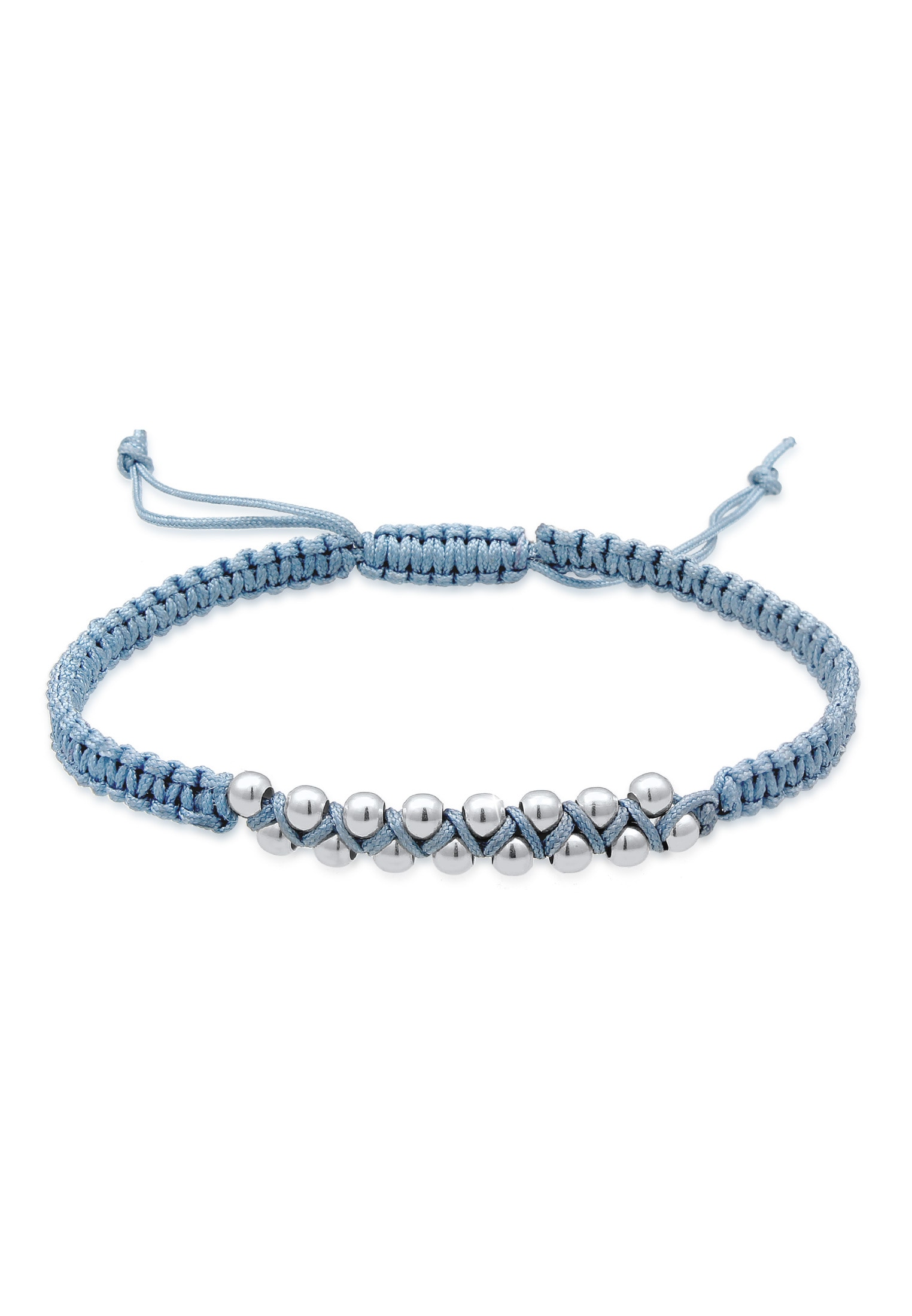 Elli Armband »Kugeln Bead Nylon Knoten Verstellbar 925 Silber«