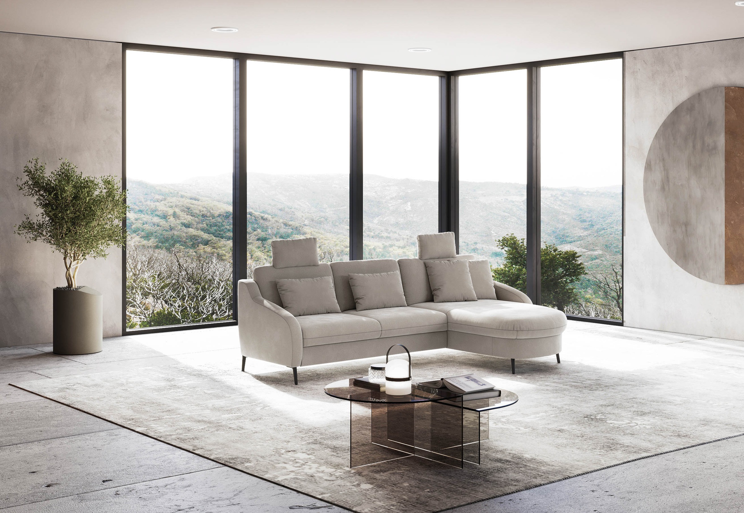 sit&more Ecksofa »Soul L-Form«, wahlweise mit Bettfunktion