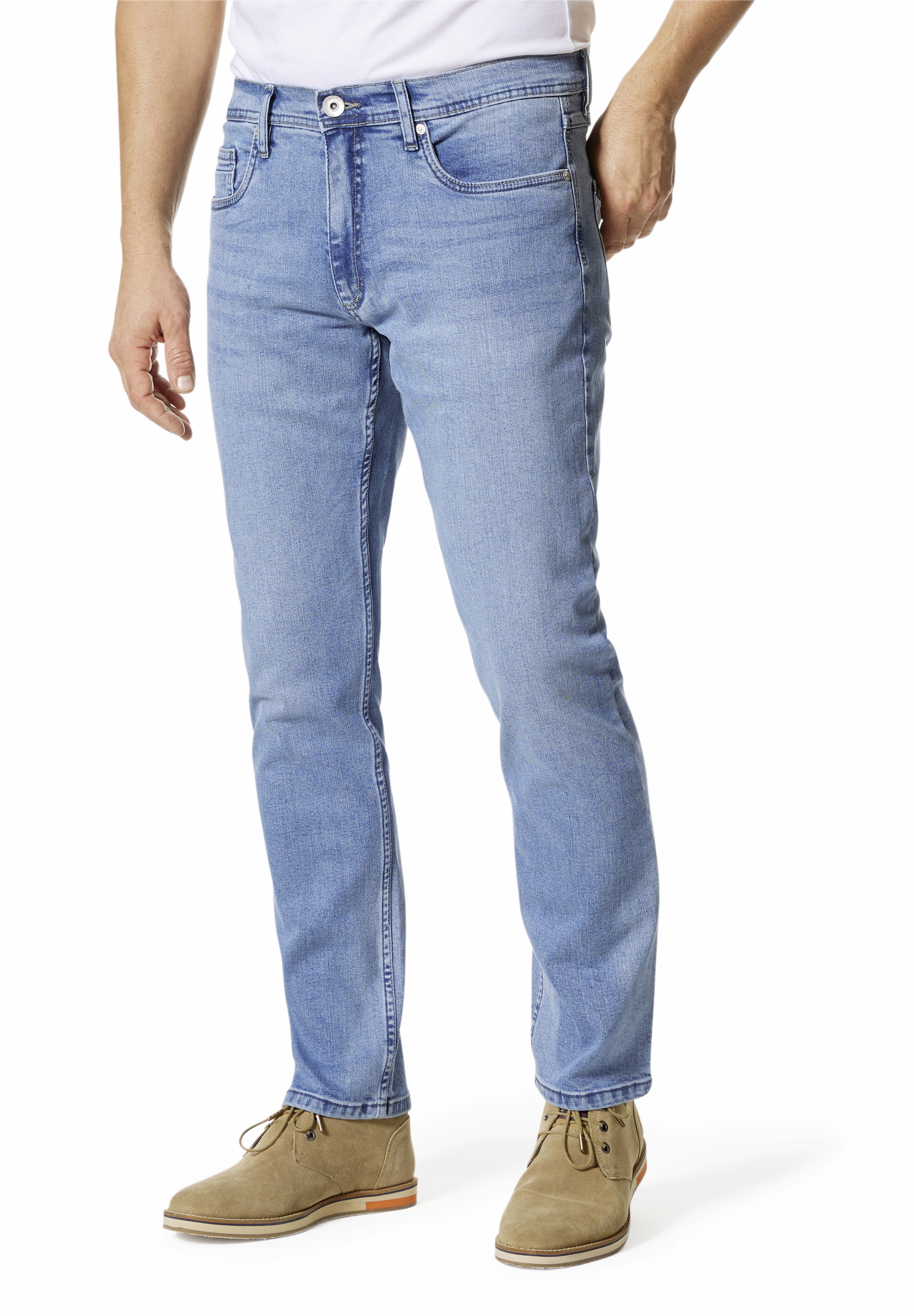 Stooker Men 5-Pocket-Jeans »Glendale Denim Slim Straight Fit«, Slim Straight Fit Casual Clean Wash Denim Jeans für Herren