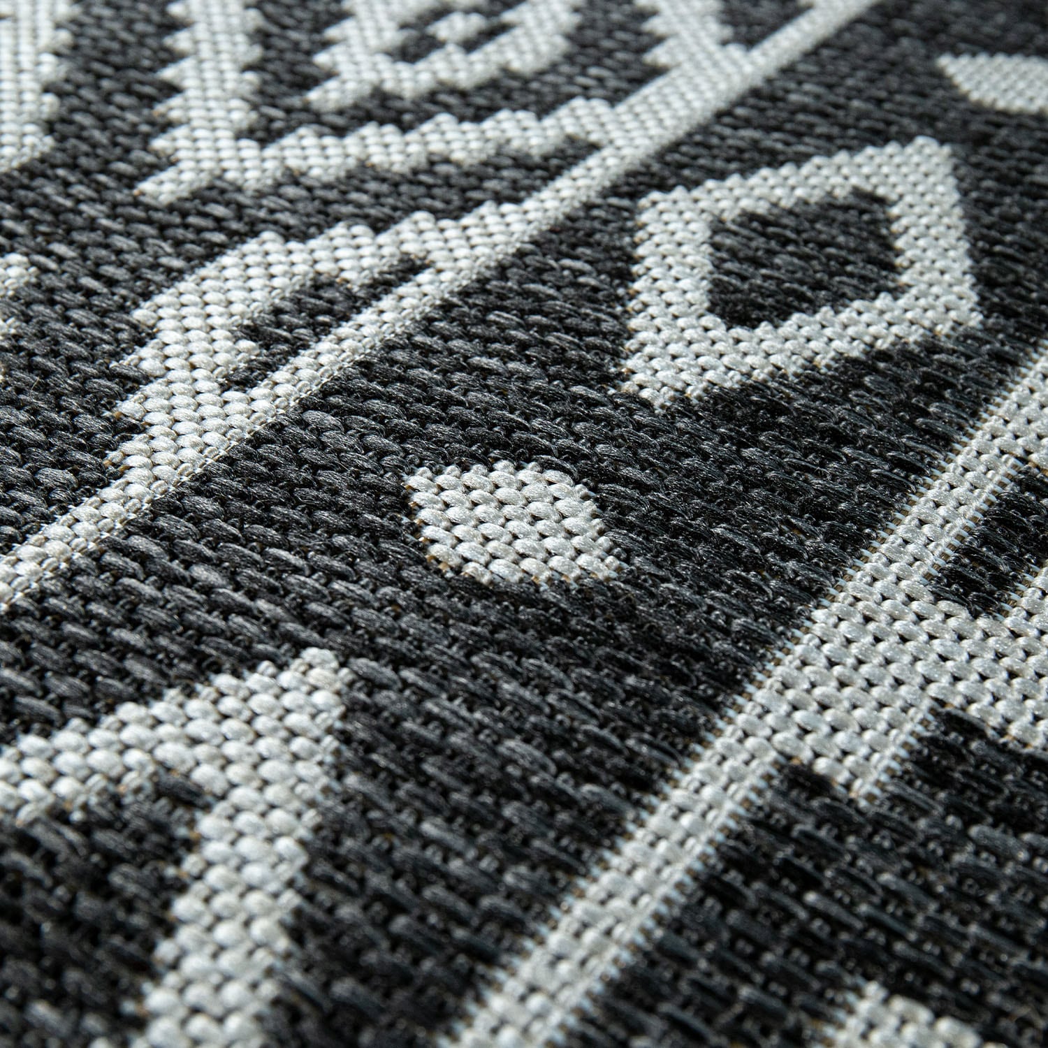 Paco Home Teppich »Coco 201«, rechteckig, 4 mm Höhe, Flachgewebe, Rauten Design, In- und Outdoor geeignet, Wohnzimmer