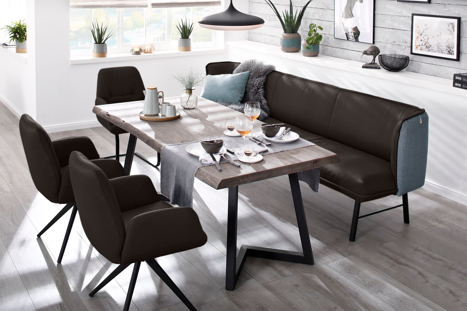 W.SCHILLIG Freischwinger »ole«, (Set), 2 St., Longlife Xtra-Leder Z59, 2er- oder 4er-Set, Gestell in Schwarz pulverbeschichtet