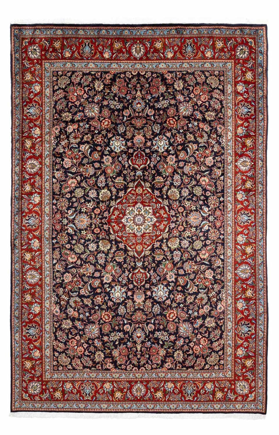 morgenland Wollteppich »Maschad Blumenmuster Beige 296 x 203 cm«, rechtecki günstig online kaufen