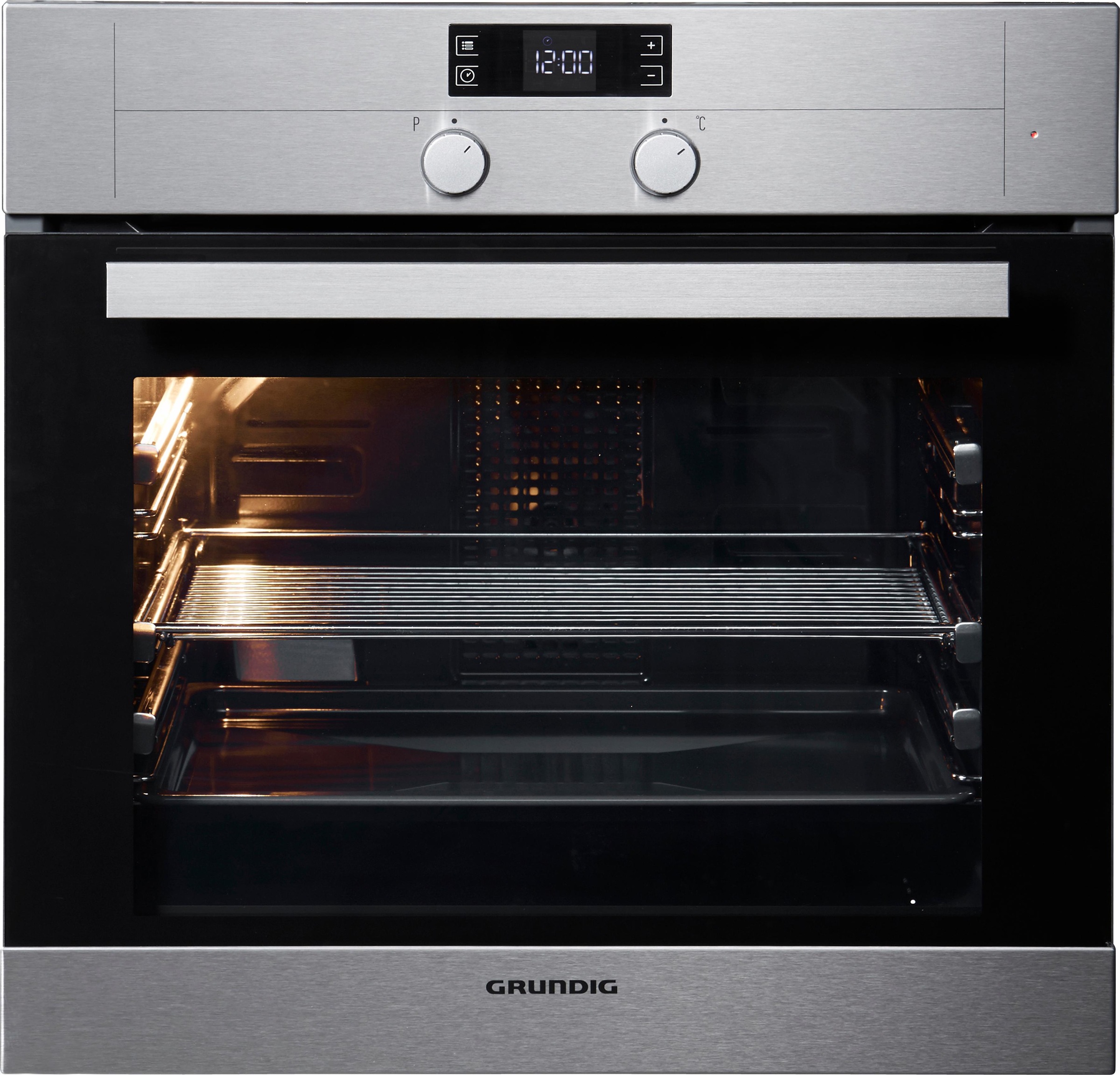 4. Bild von Grundig Backofen »GEBM 13001 X«, GEBM 13001 X, mit 3-fach-Teleskopauszug, mit Tastensperre