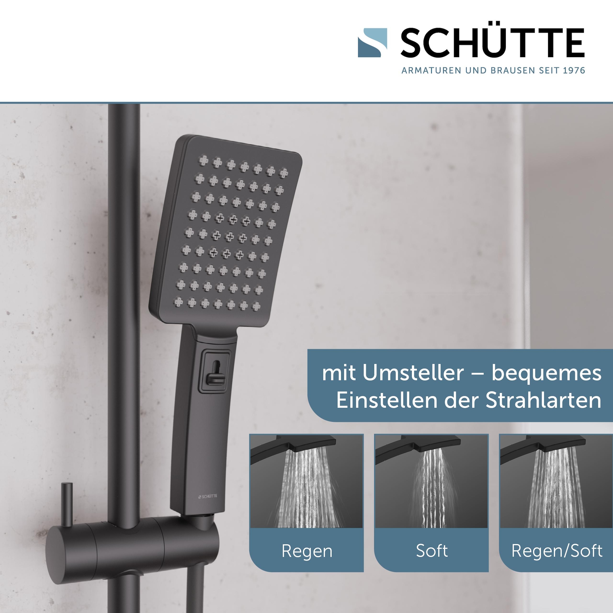 Schütte Brausegarnitur »Mallorca« Duschsystem mit Kopfbrause und Handbrause