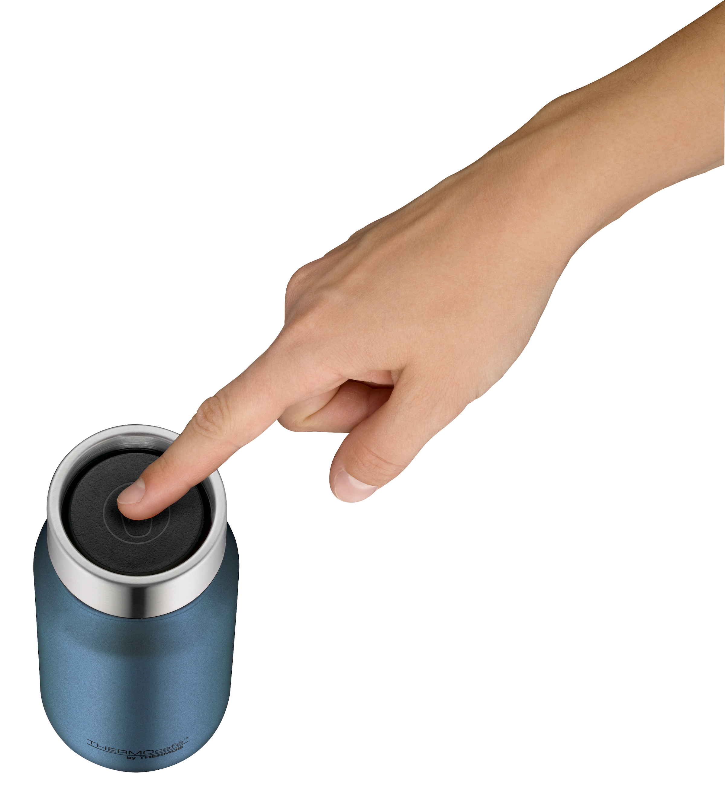 THERMOcafé Thermobecher »TC DRINKING MUG, absolut dicht, spülmaschinenfest« 0,35l, 8h heiß & 16h kalt, zerlegbares Push Button Lid