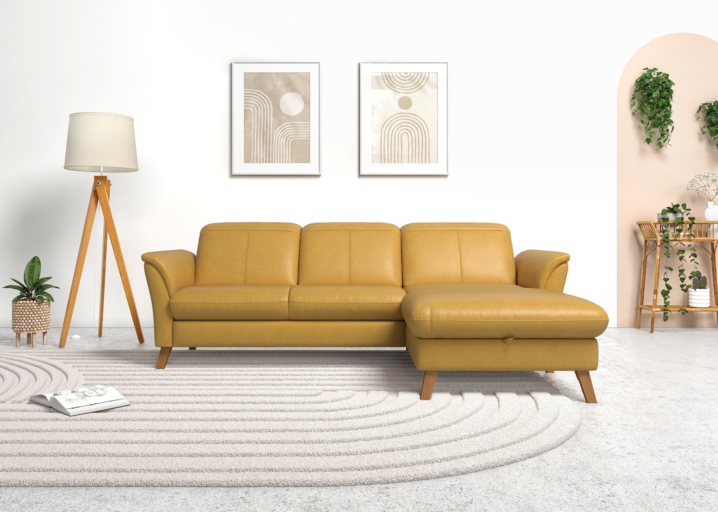 sit&more Ecksofa »Romero L-Form«, wahlweise mit oder ohne Relax-Funktion, Bettfunktion, Bettkasten