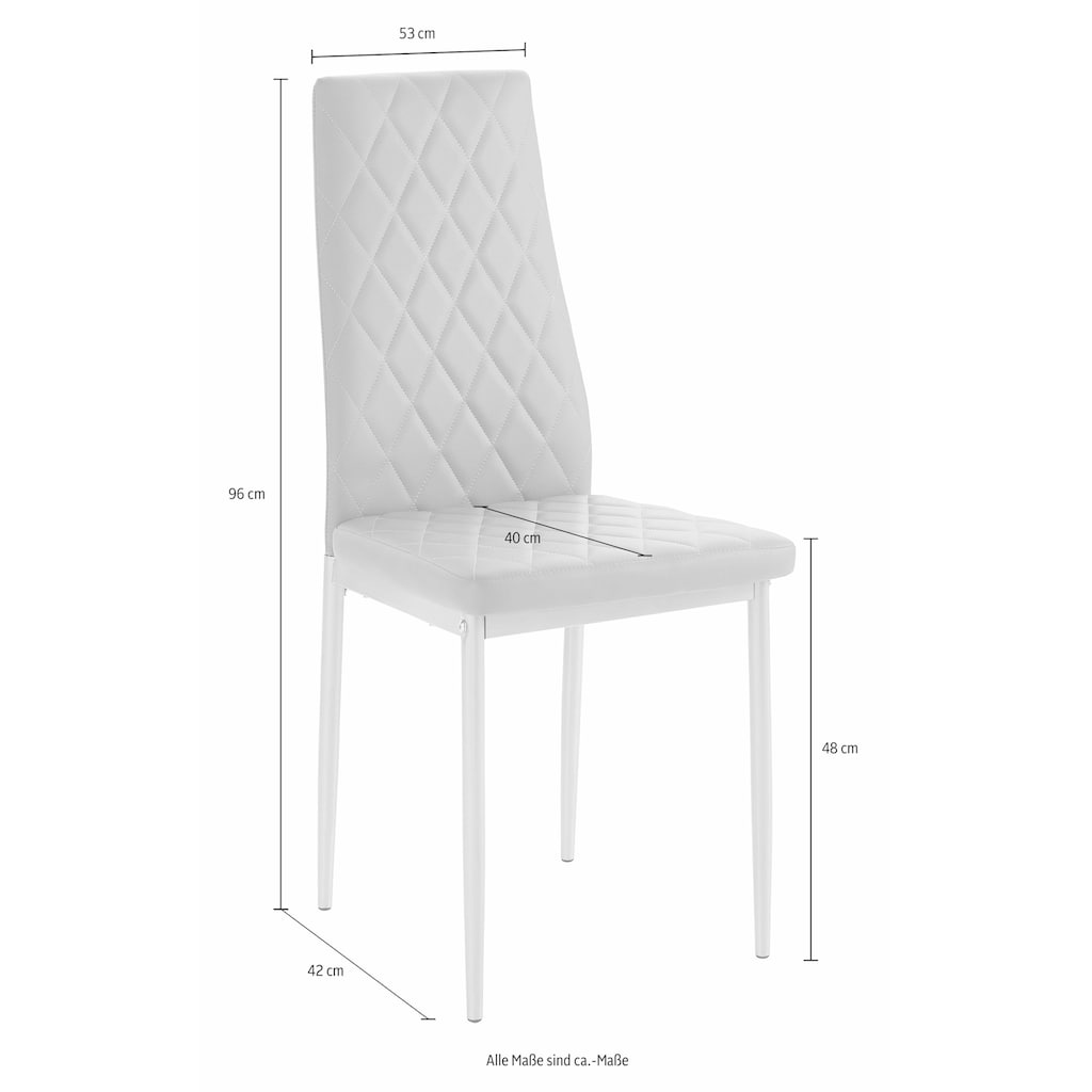 INOSIGN Essgruppe, (Set, 5 tlg.), mit Tisch in Weiß, Breite 120 cm