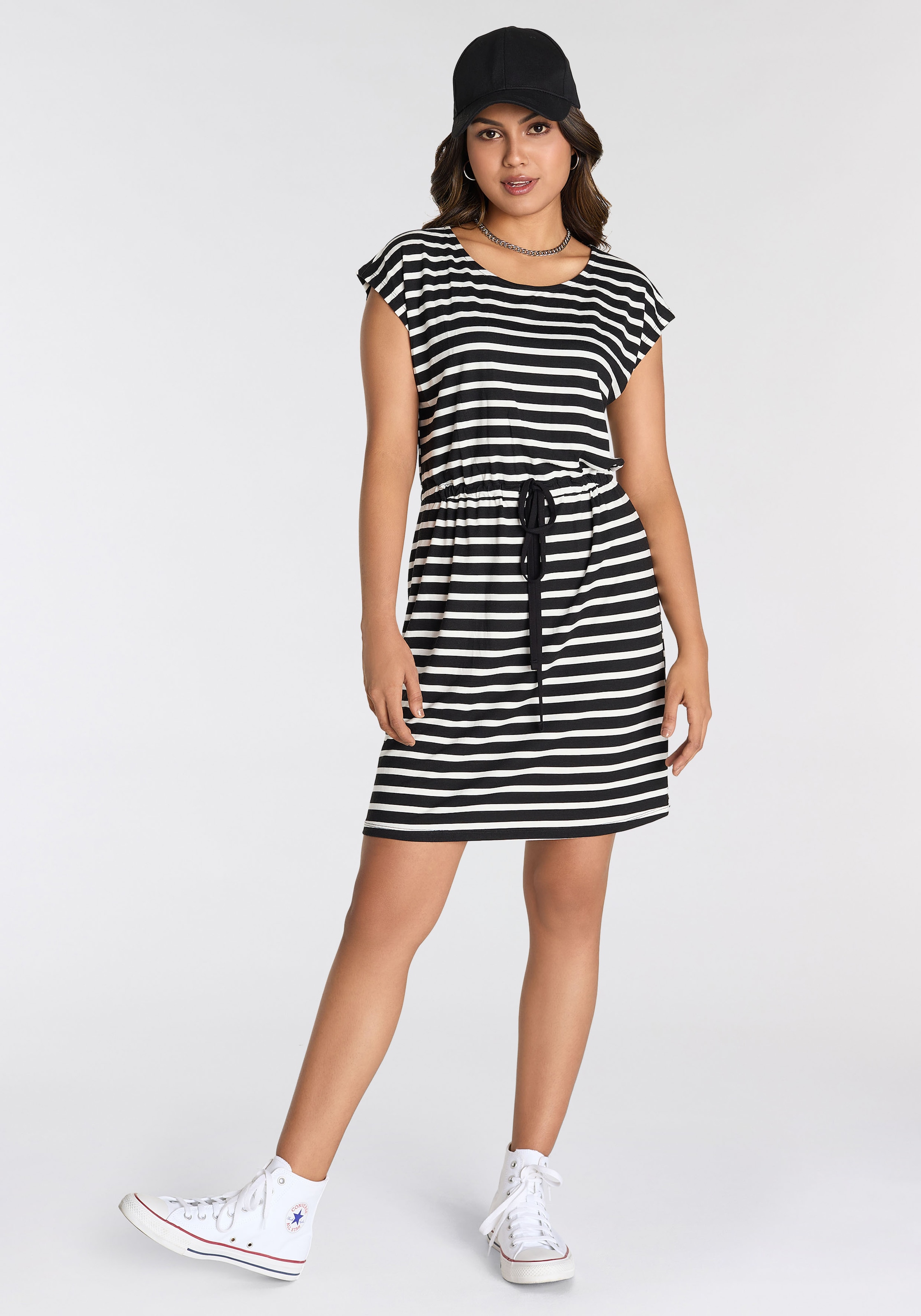 Laura Scott Sommerkleid, (Set, 2 tlg.), im Doppelpack mit Streifen-Design