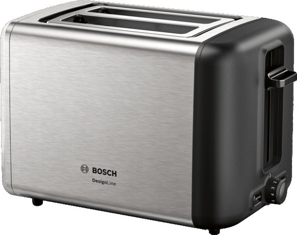 BOSCH Toaster »TAT3P420DE DesignLine Edelstahl« 2 kurze Schlitze 820 W günstig online kaufen