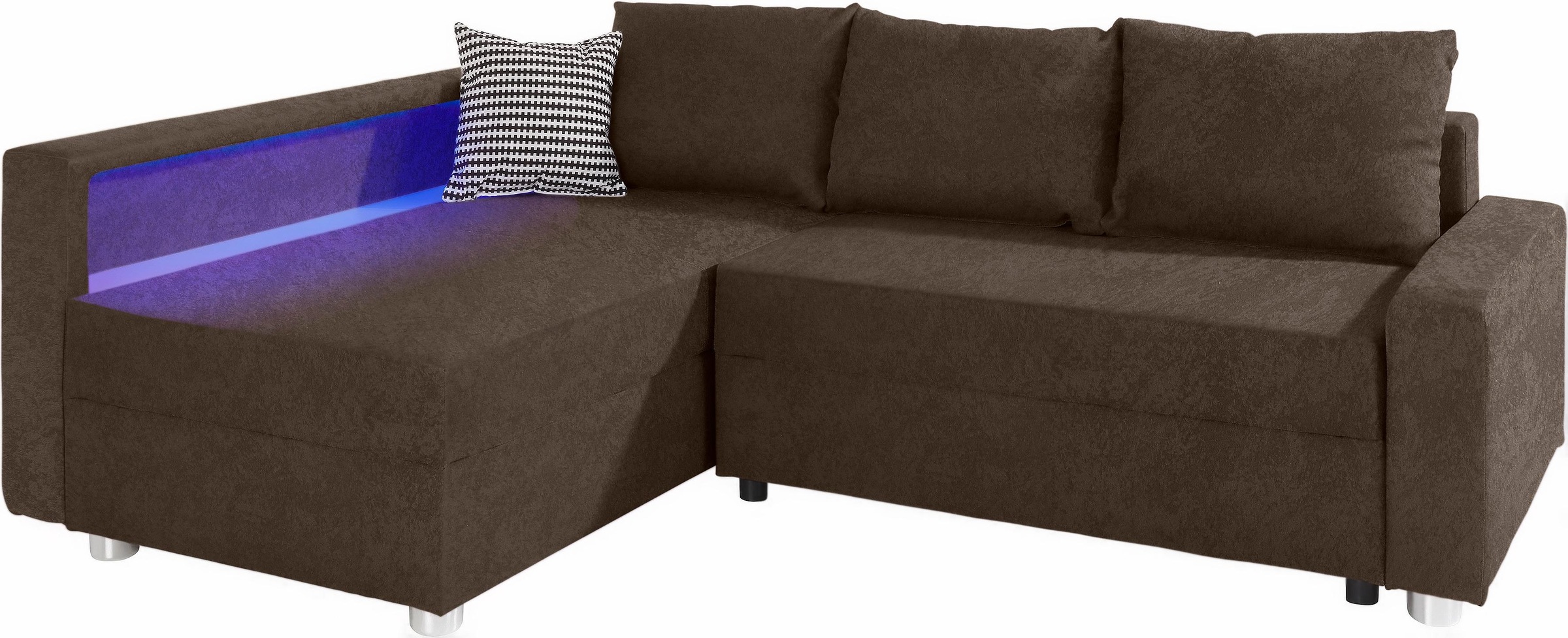 COLLECTION AB Ecksofa »Relax L-Form«, inklusive Bettfunktion, Federkern, wahlweise mit RGB-LED-Beleuchtung