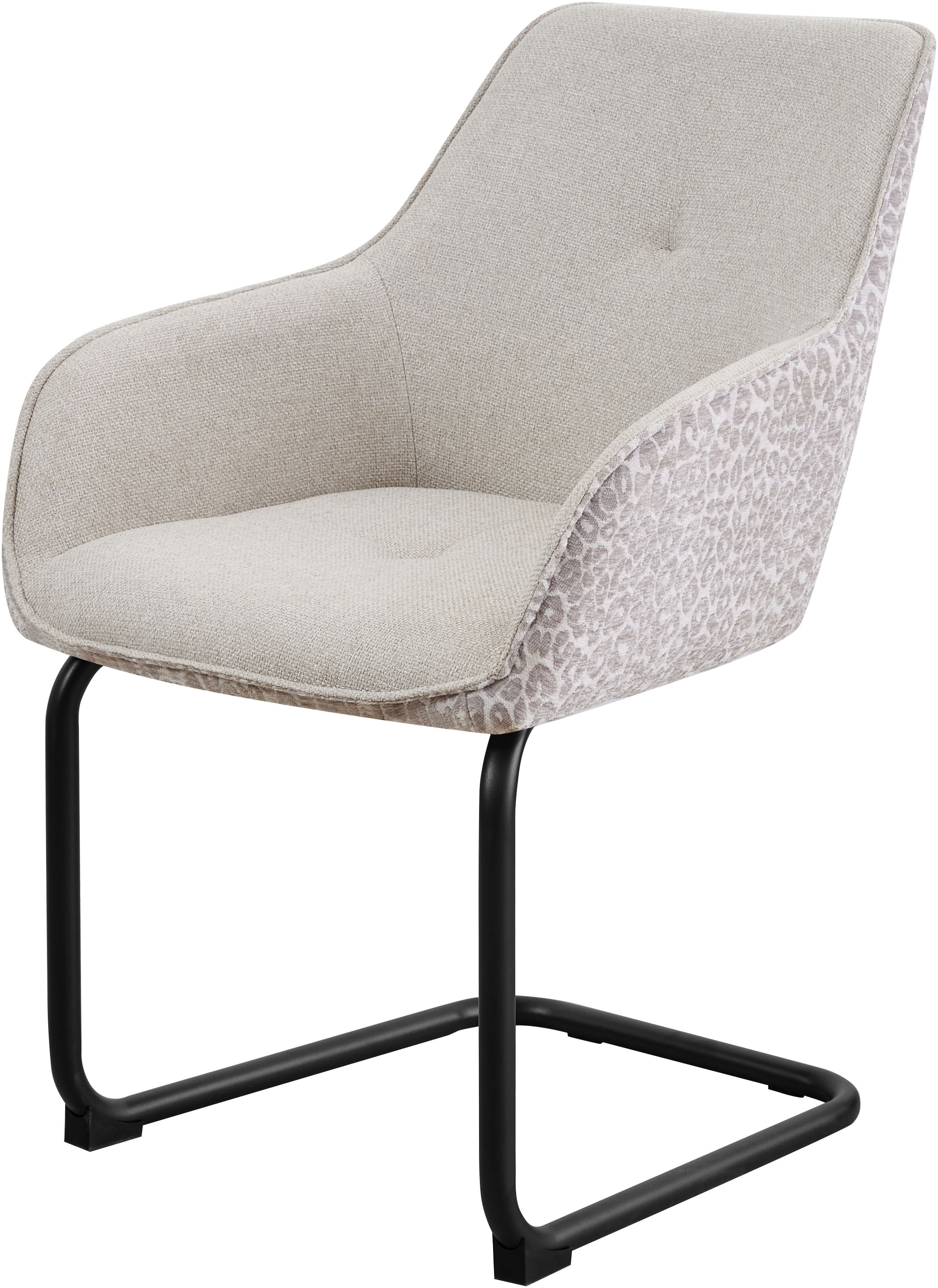 OTTO home Freischwinger »Albany« (Set) 2 Stk.moderner Freischwinger mit Leopardenlook und hochwertigem Webstoff